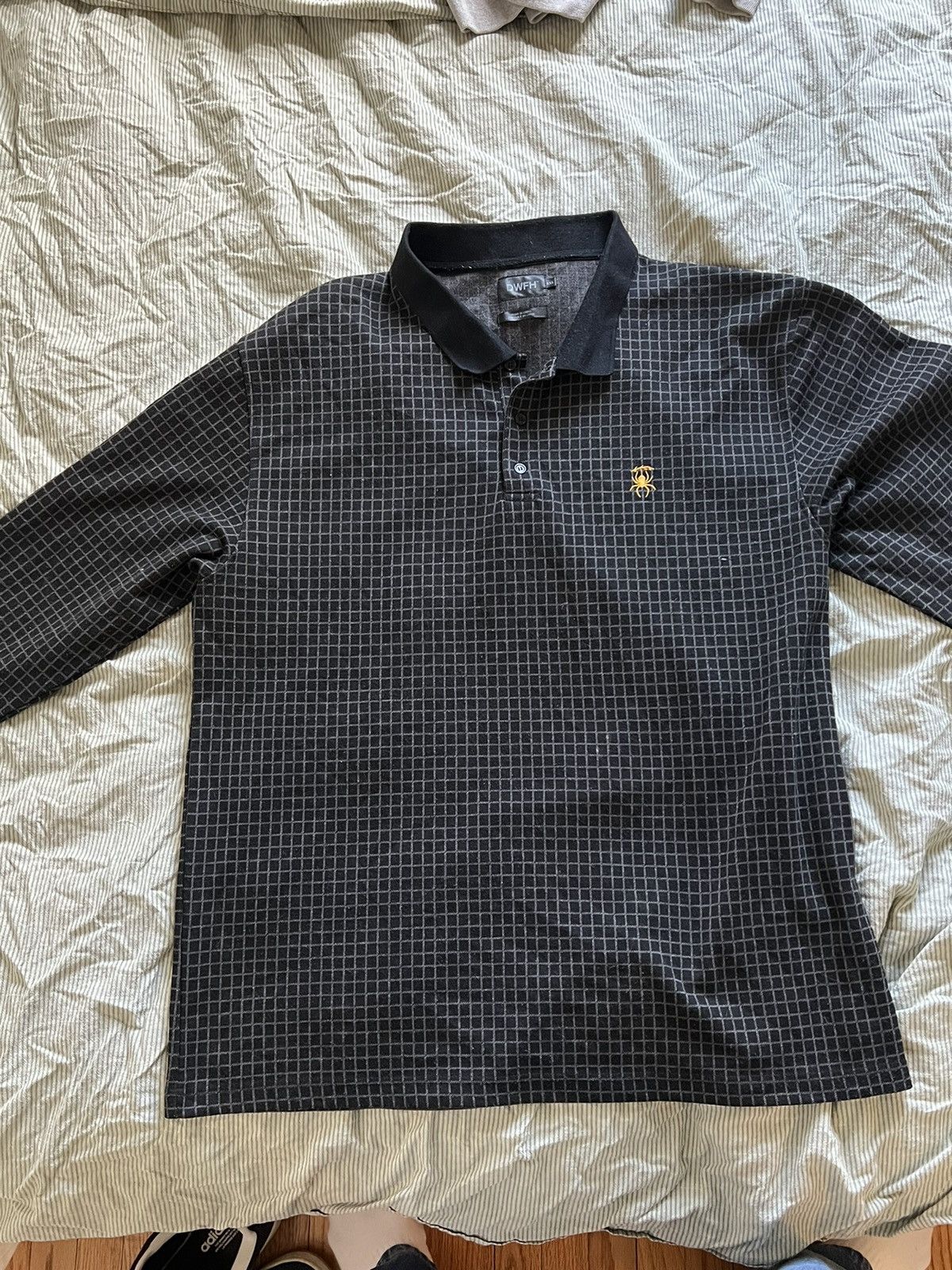 Earl Sweatshirt Black DWFH Grid L/S Rugby Shirt Size US XXL / EU 58 / 5 - 1 Thumbnail