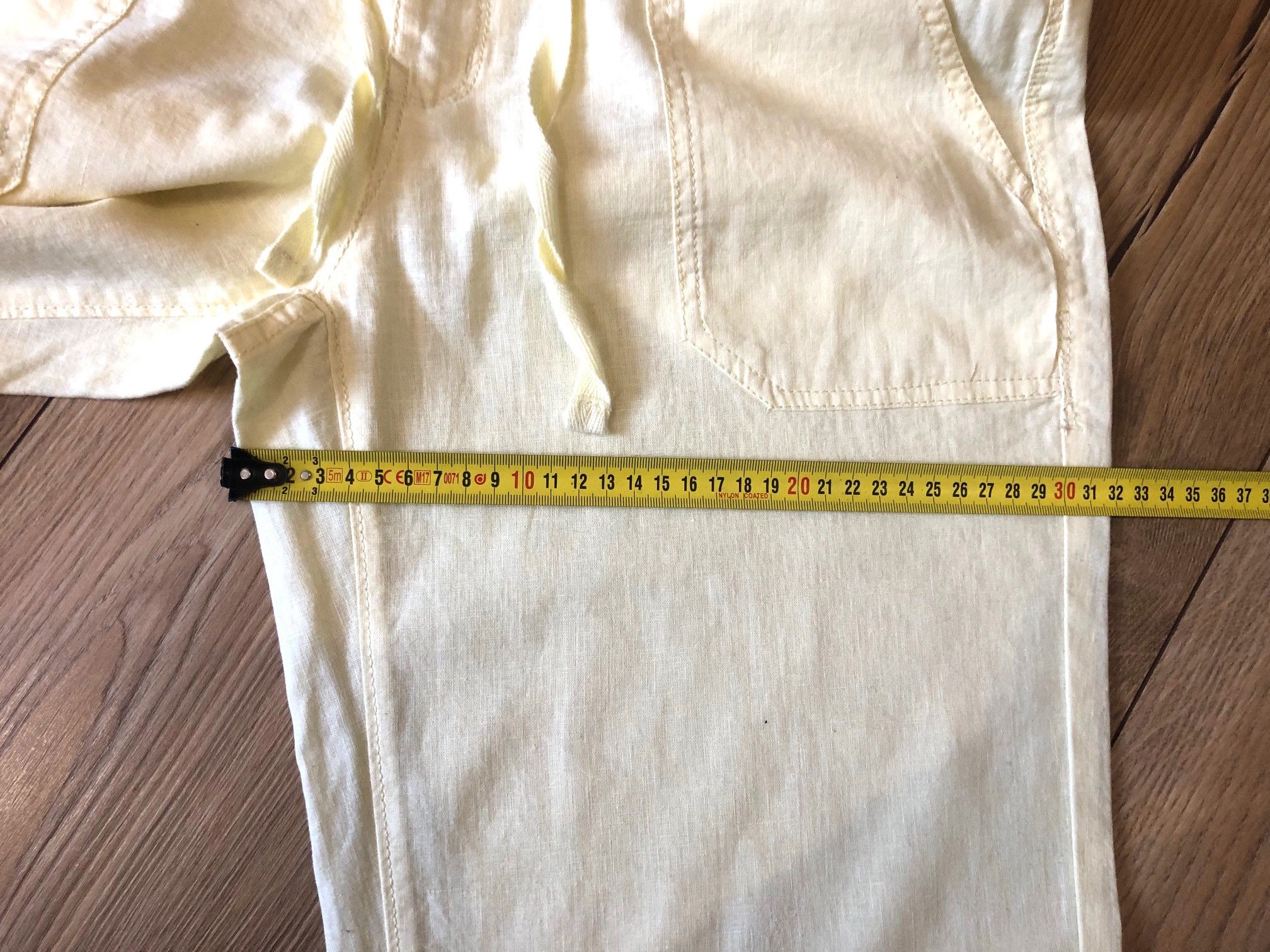 Other Women's linen trousers light yellow size L/40-42 Size 27" / US 4 / IT 40 - 4 Thumbnail