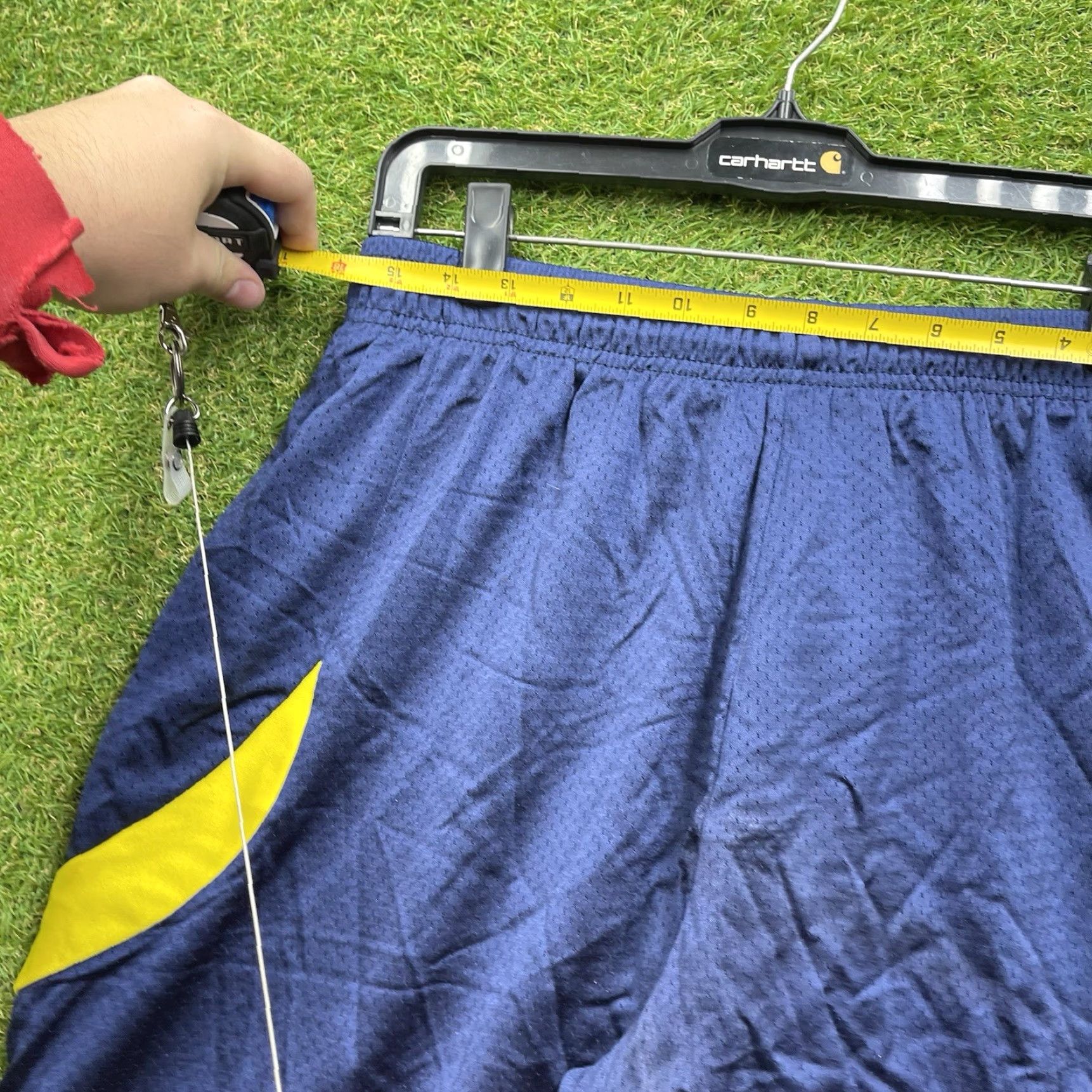 Adidas VINTAGE adidas Shorts Mens XL Michigan Wolverines Team Issued Basketball Y2K Blue Jersey Logo Embroidered Pockets Relaxed Size US 36 / EU 52 - 6 Thumbnail