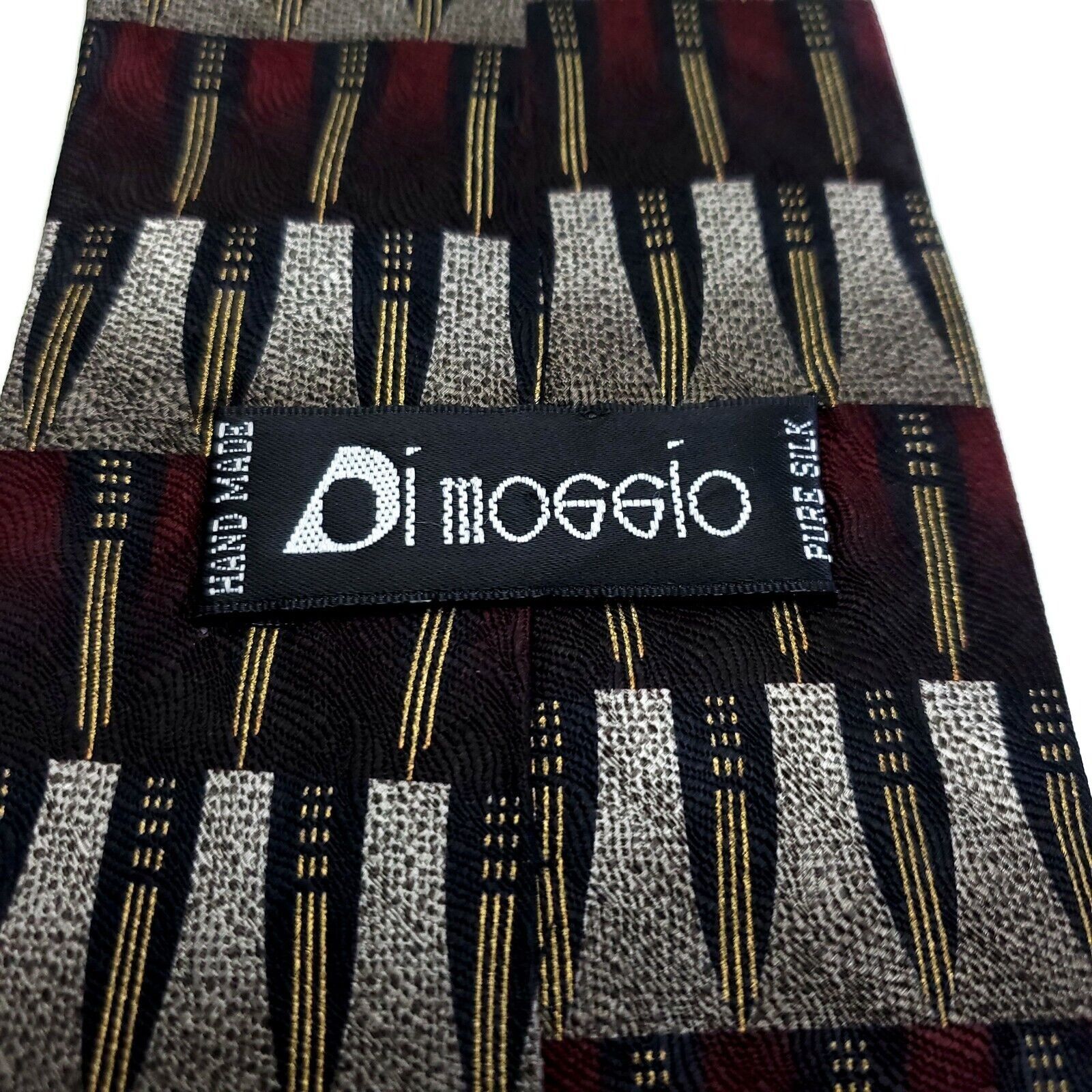 Designer Dimoggio Beige Red Jacquard Print Abstract Geometric Wide Si Size ONE SIZE - 3 Thumbnail