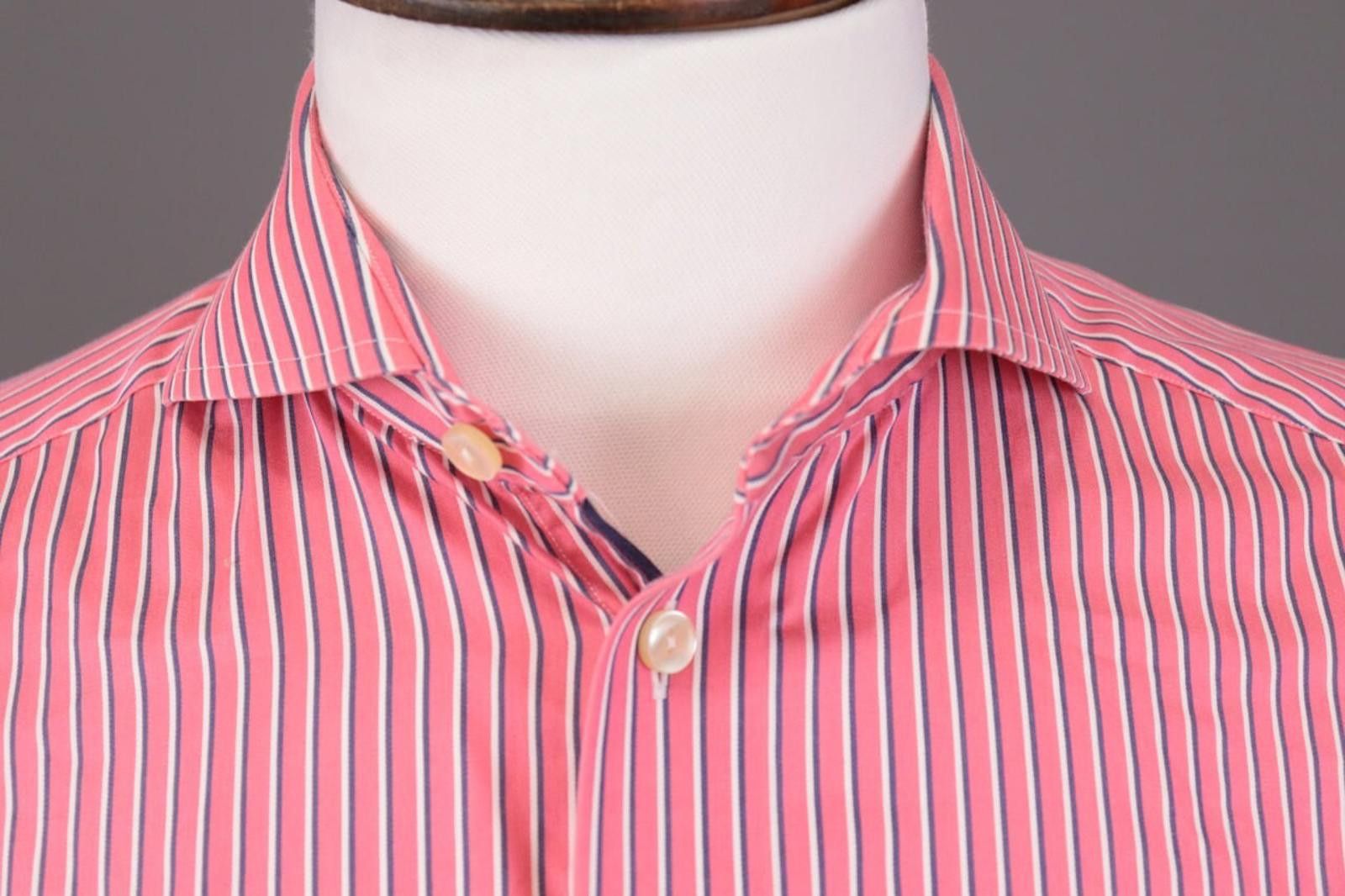 Eton Eton Contemporary Pink Stripe Button Down Shirt Size 41 / 16 Size US M / EU 48-50 / 2 - 3 Thumbnail