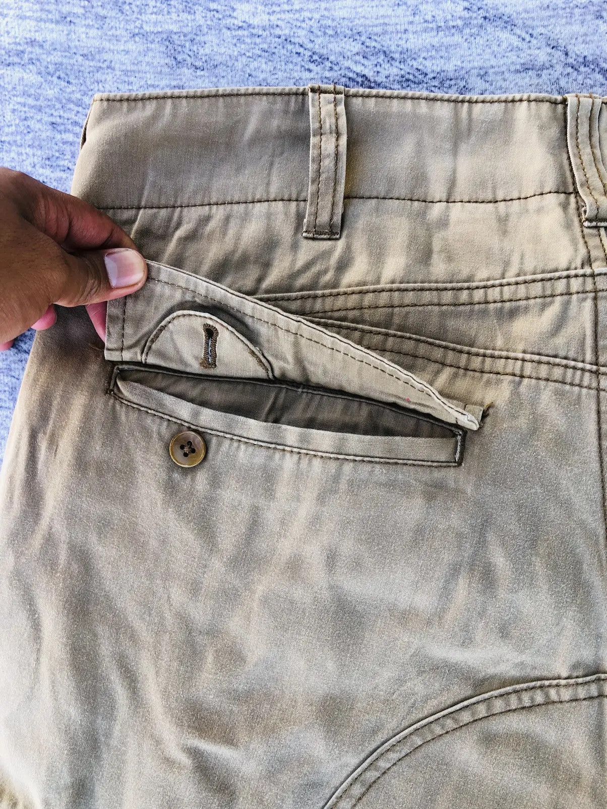 Designer × Japanese Brand × Vintage Faded Begie Cargo Trousers With 6 Pocket Workware Size US 33 - 10 Thumbnail