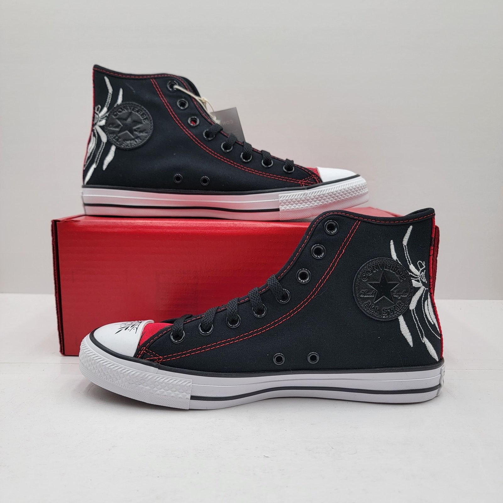 Converse Converse By You CTAS Hi Red/Black Custom Sneakers - Size 8 Size US 8 / EU 41 - 2 Thumbnail