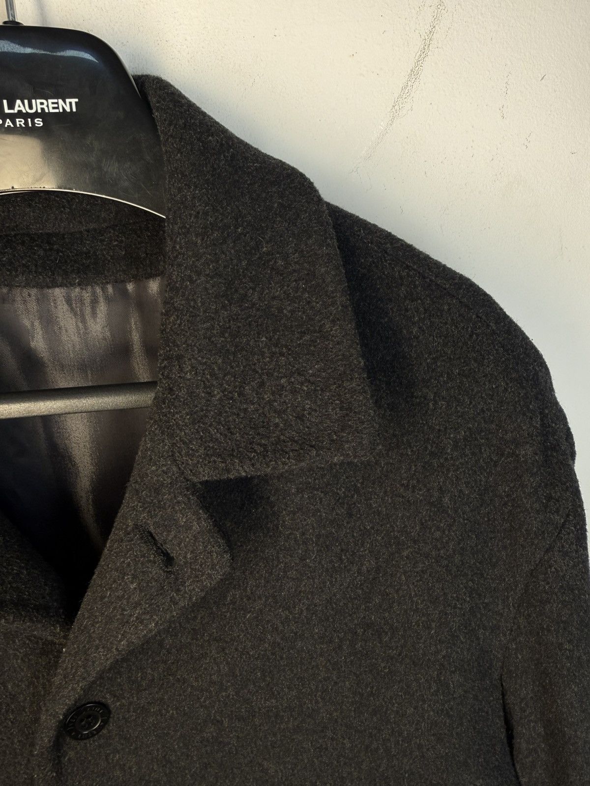 Yves Saint Laurent Wool YSL Coat Soft Grey Vintage Winter Jacket 90s Size US L / EU 52-54 / 3 - 7 Thumbnail
