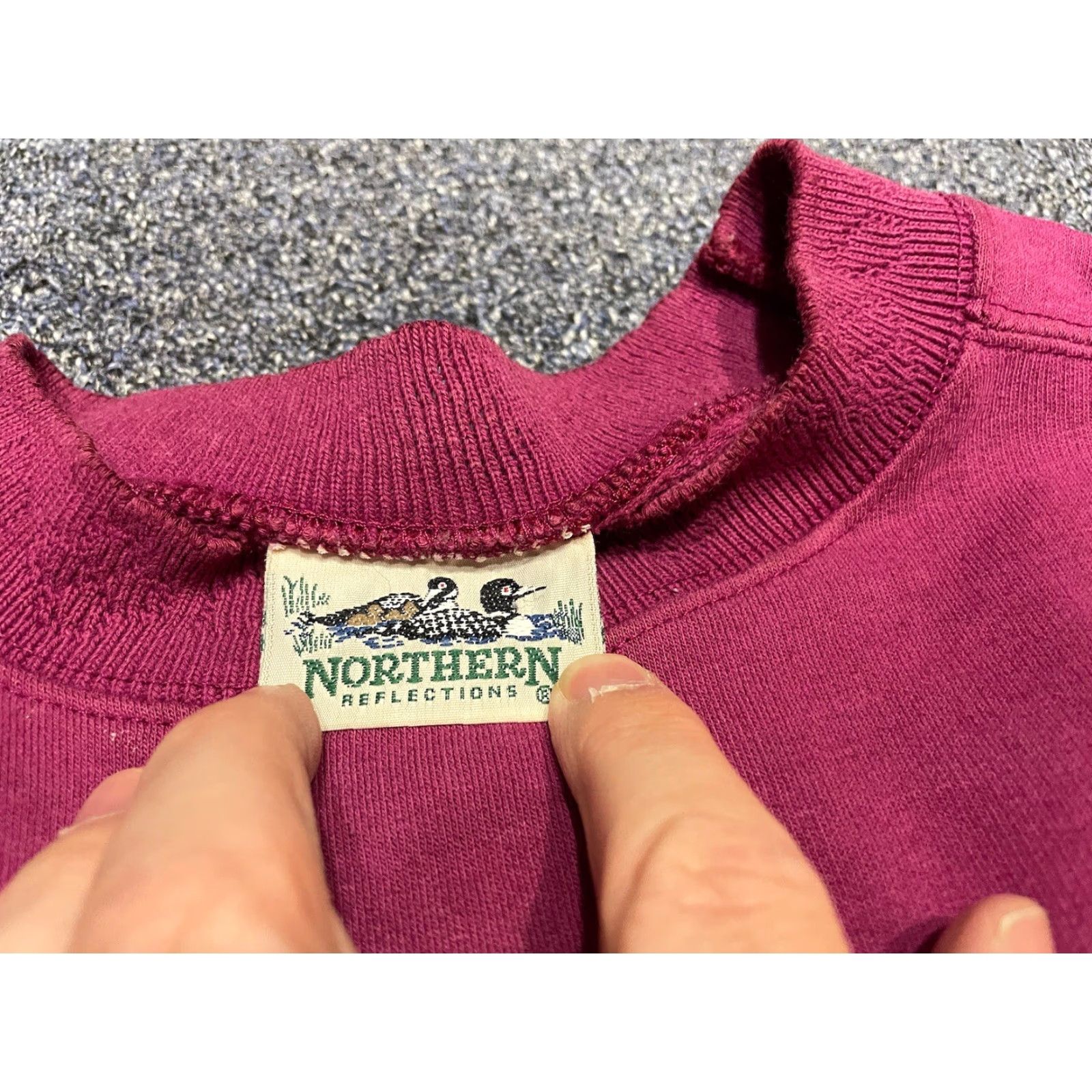 Northern Reflections VINTAGE Northern Reflections Sweatshirt Graphic Pink L Crew Neck Unisex Adults 90s Retro Casual Sweatshirt Size L / US 10 / IT 46 - 3 Thumbnail