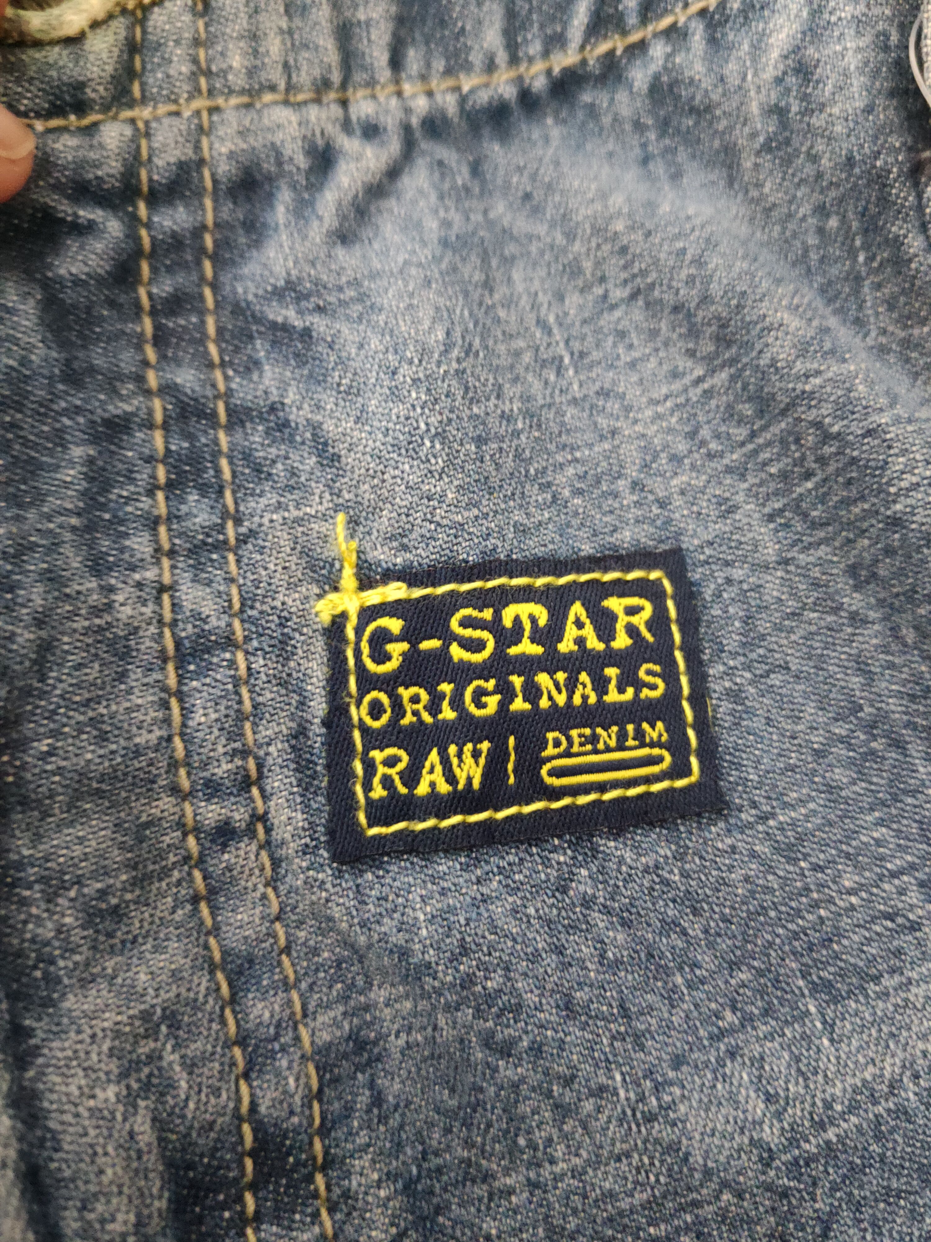 G-Star DL G Star Raw Blue Distressed Ripped denim Jeans #1321 Size US 35 - 20 Thumbnail