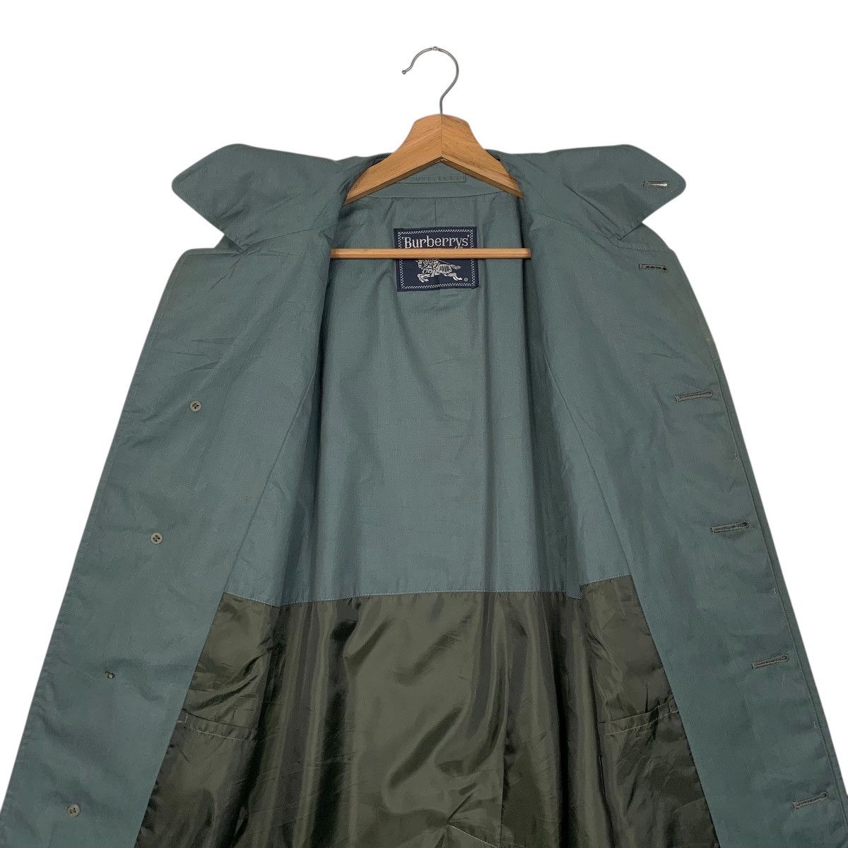 Burberry Burberrys Green Trench Coat Size US M / EU 48-50 / 2 - 12 Thumbnail