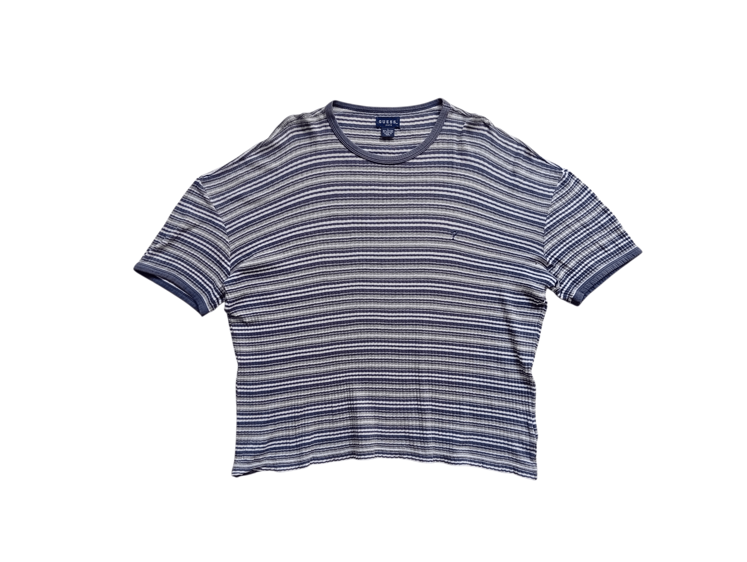 Vintage Vintage Guess ? stripe knit tshirt Size US L / EU 52-54 / 3 - 1 Thumbnail
