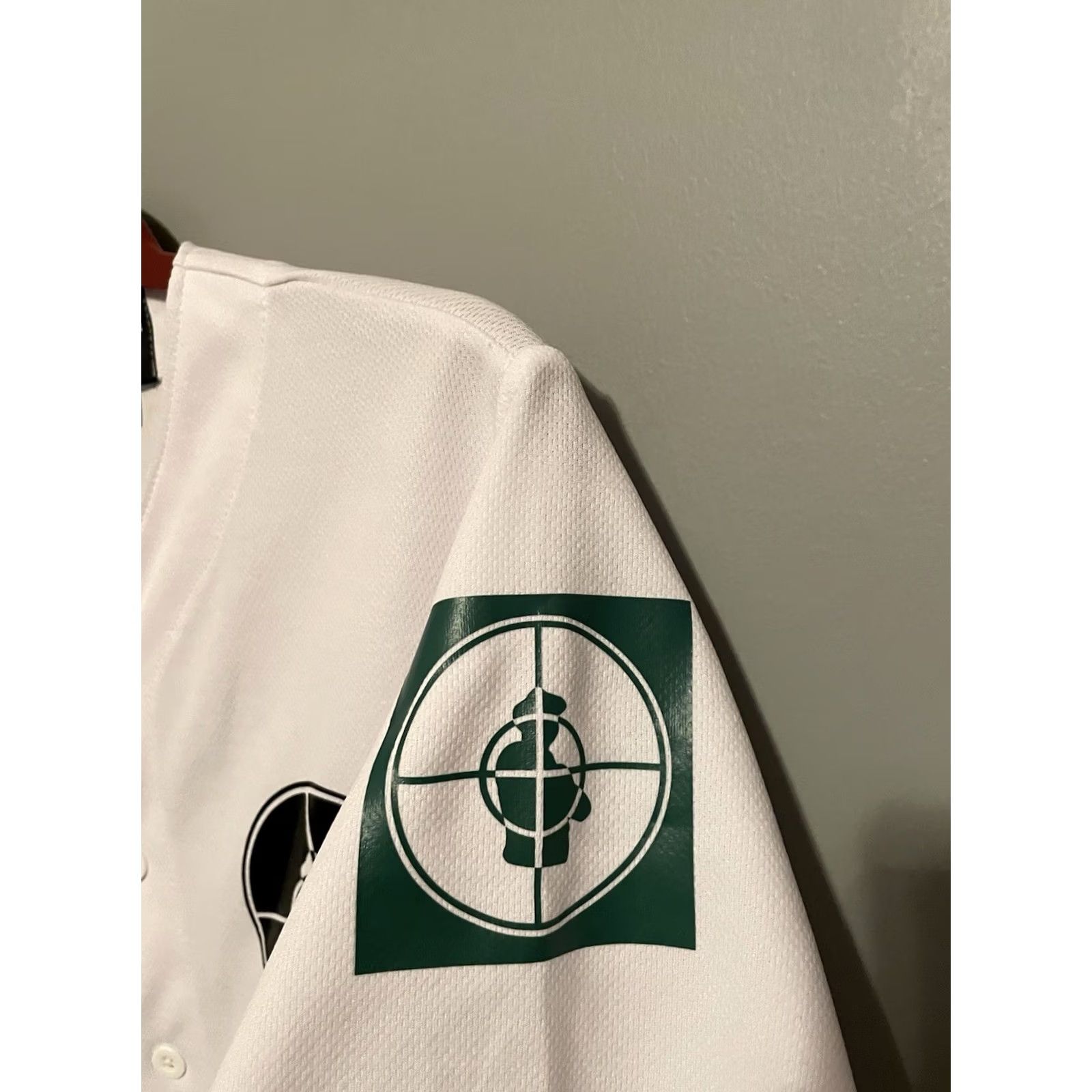 Vintage Defend Brooklyn X Public Enemy Button Up Shirt Women's Size S White Jersey 90s Style Vintage No Size S / US 4 / IT 40 - 3 Thumbnail