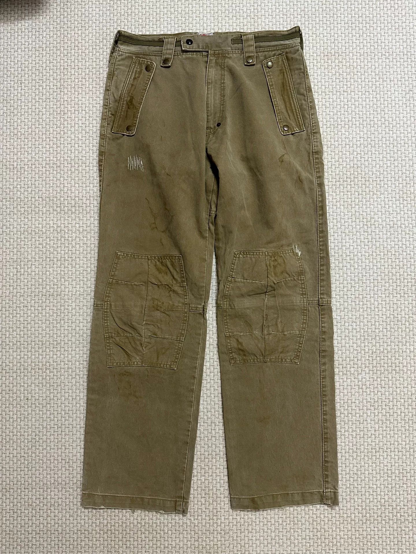 Prps PRPS Patchwork Canvas Cargo Pants Size US 32 / EU 48 - 1 Thumbnail