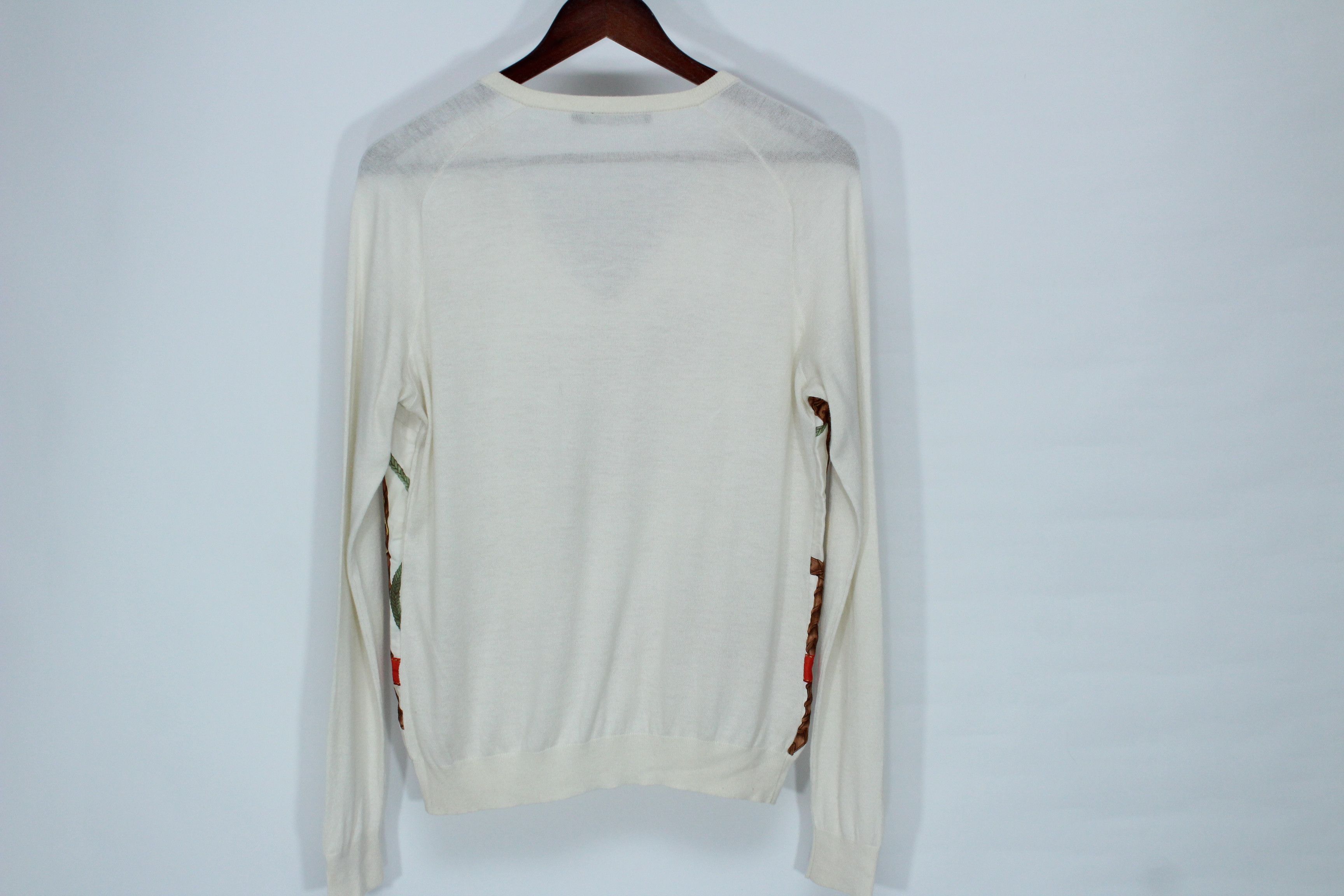 Ralph Lauren Polo Ralph Lauren Equestrian Bridle Print Silk Blend Jumper Size L / US 10 / IT 46 - 5 Thumbnail