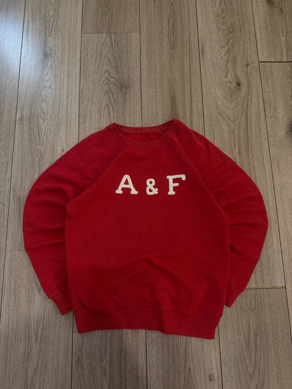 Abercrombie & Fitch abercrombie fitch sweatshirt men size s red/white big logo Size US S / EU 44-46 / 1 - 1 Thumbnail