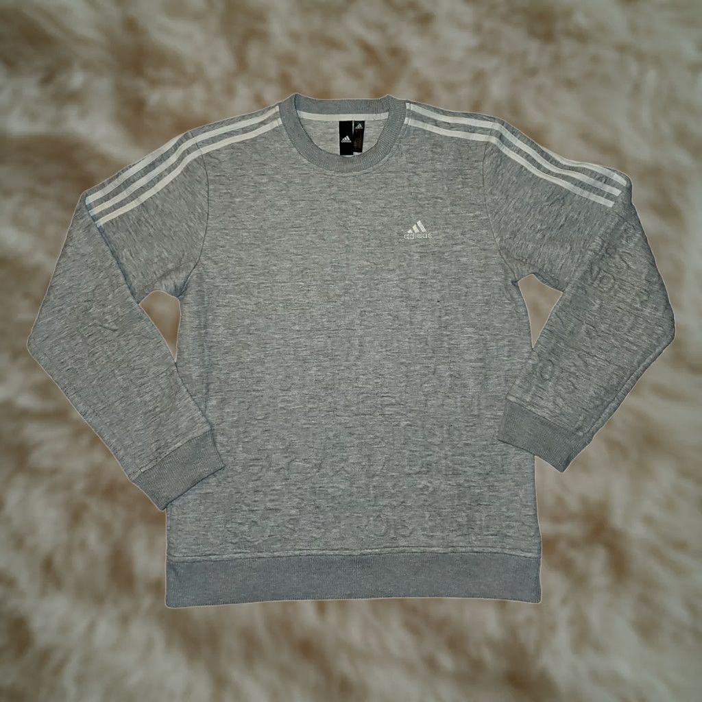 Adidas Adidas Sweatshirt Men M Gray Long Sleeve Crew Neck Graphic Print Hip Hop Pullover Modern Style Regular Fit Size US M / EU 48-50 / 2 - 1 Thumbnail