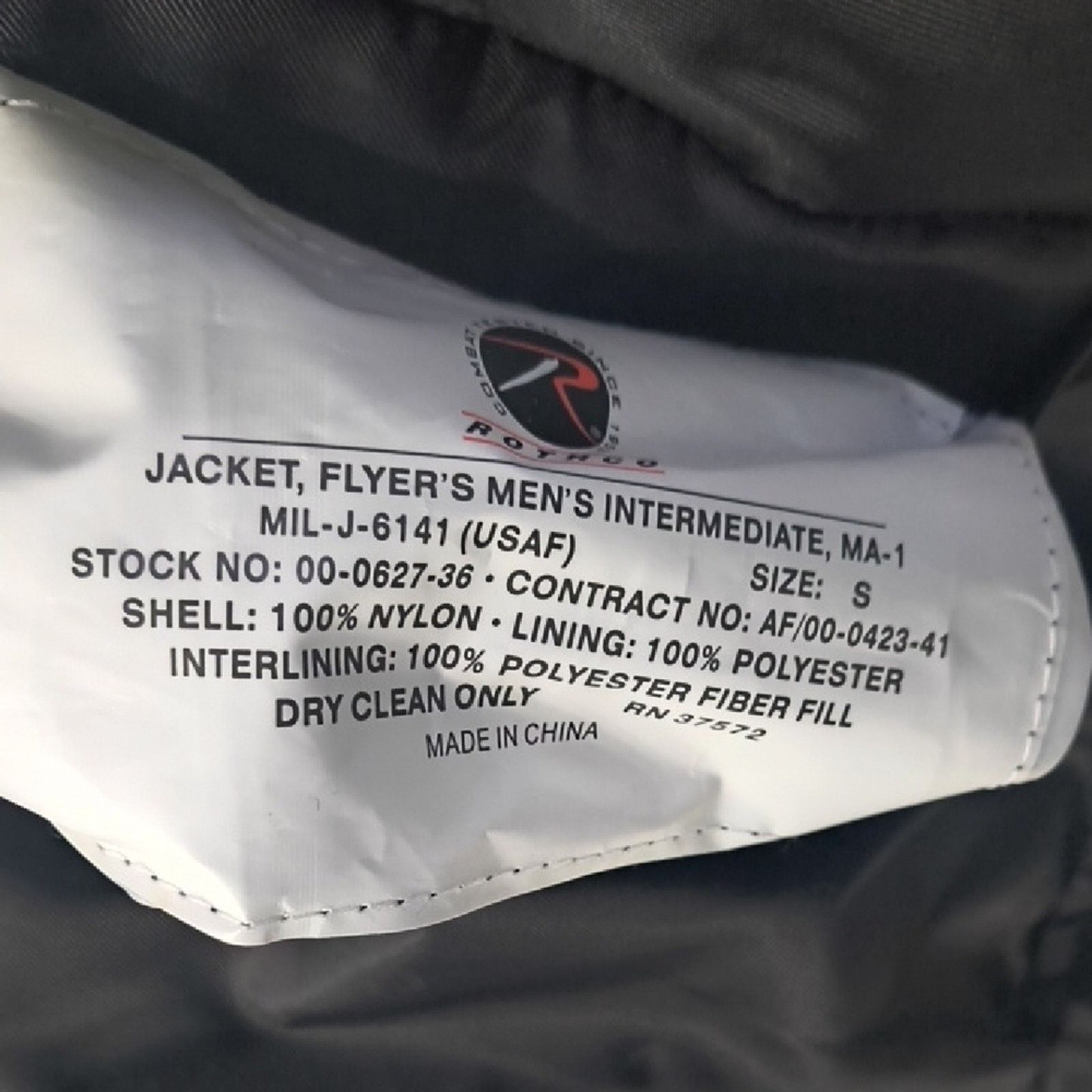 Rothco Rothco Concealed Carry MA-1 Bomber Flight Jacket - Size S Size US S / EU 44-46 / 1 - 7 Thumbnail