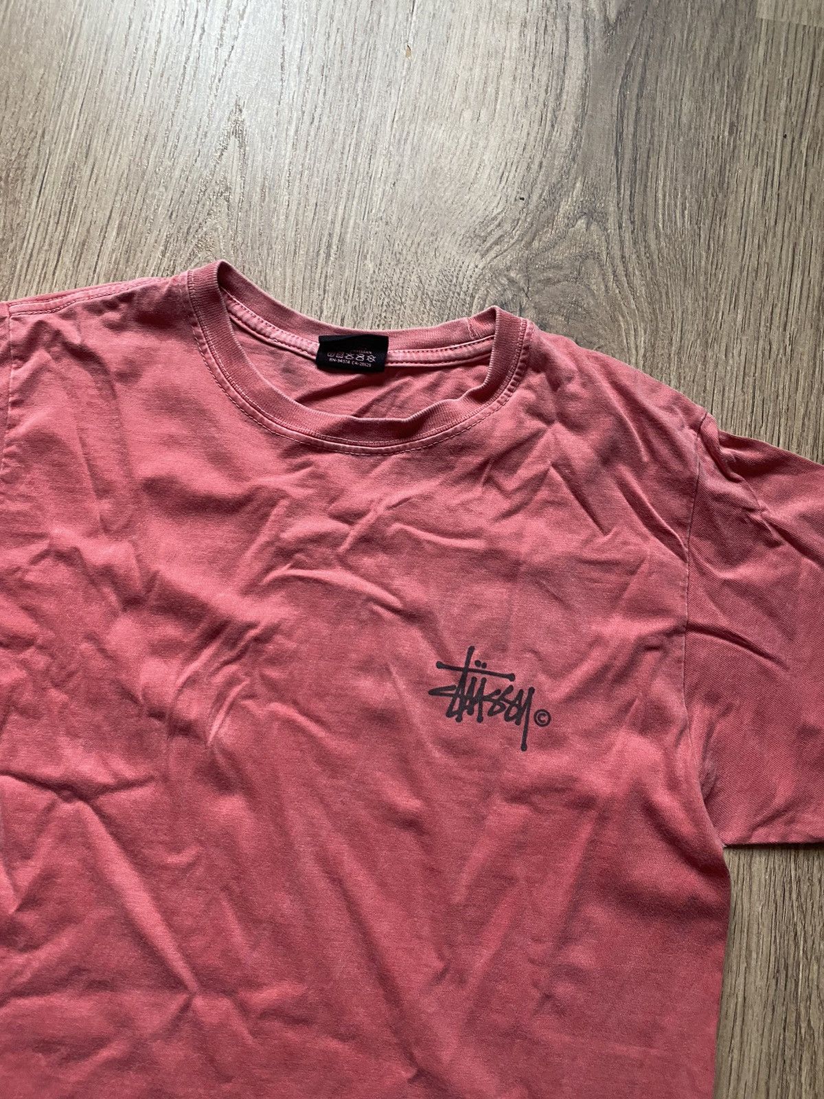Stussy × Vintage Vintage Stussy pink washed Y2K big logo shirt Size US S / EU 44-46 / 1 - 2 Thumbnail