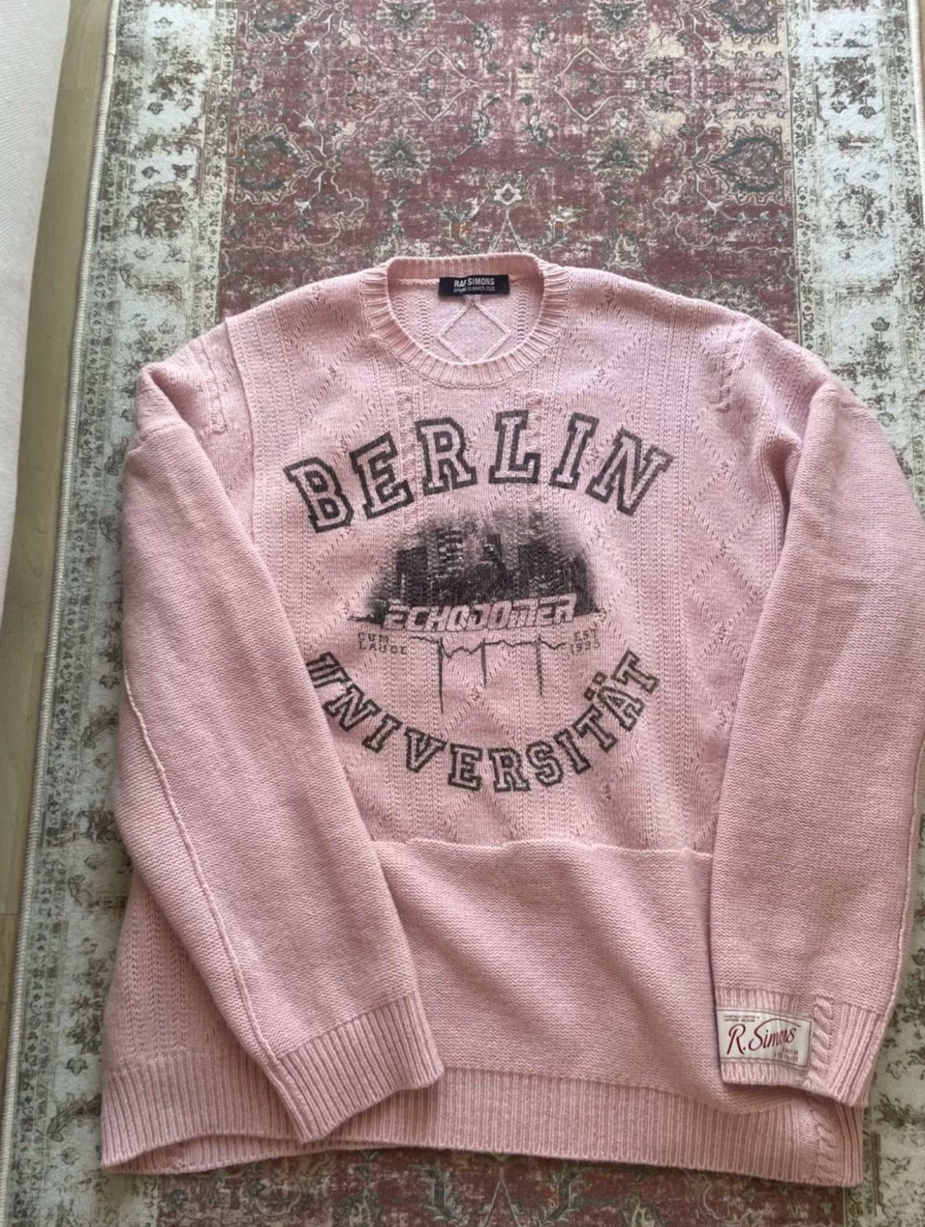 Raf Simons Raf Simons Pink Sweater Size US L / EU 52-54 / 3 - 1 Thumbnail