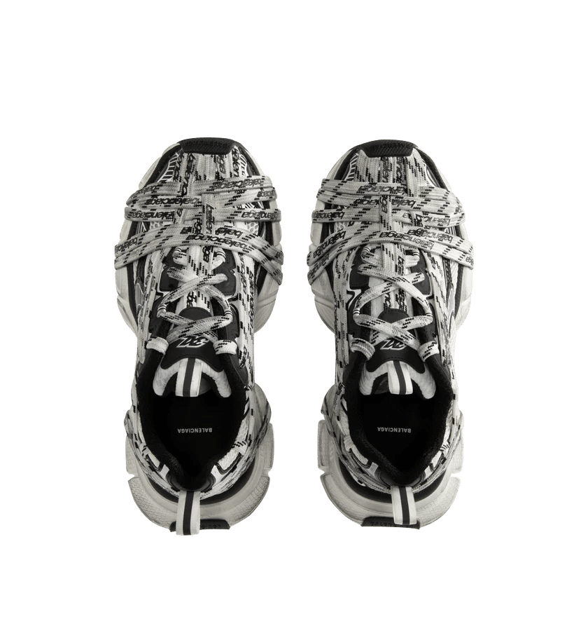 Balenciaga o1h1sh11225 3xl Extreme Laces Logo Sneaker in White/Black Size US 11 / EU 44 - 3 Thumbnail