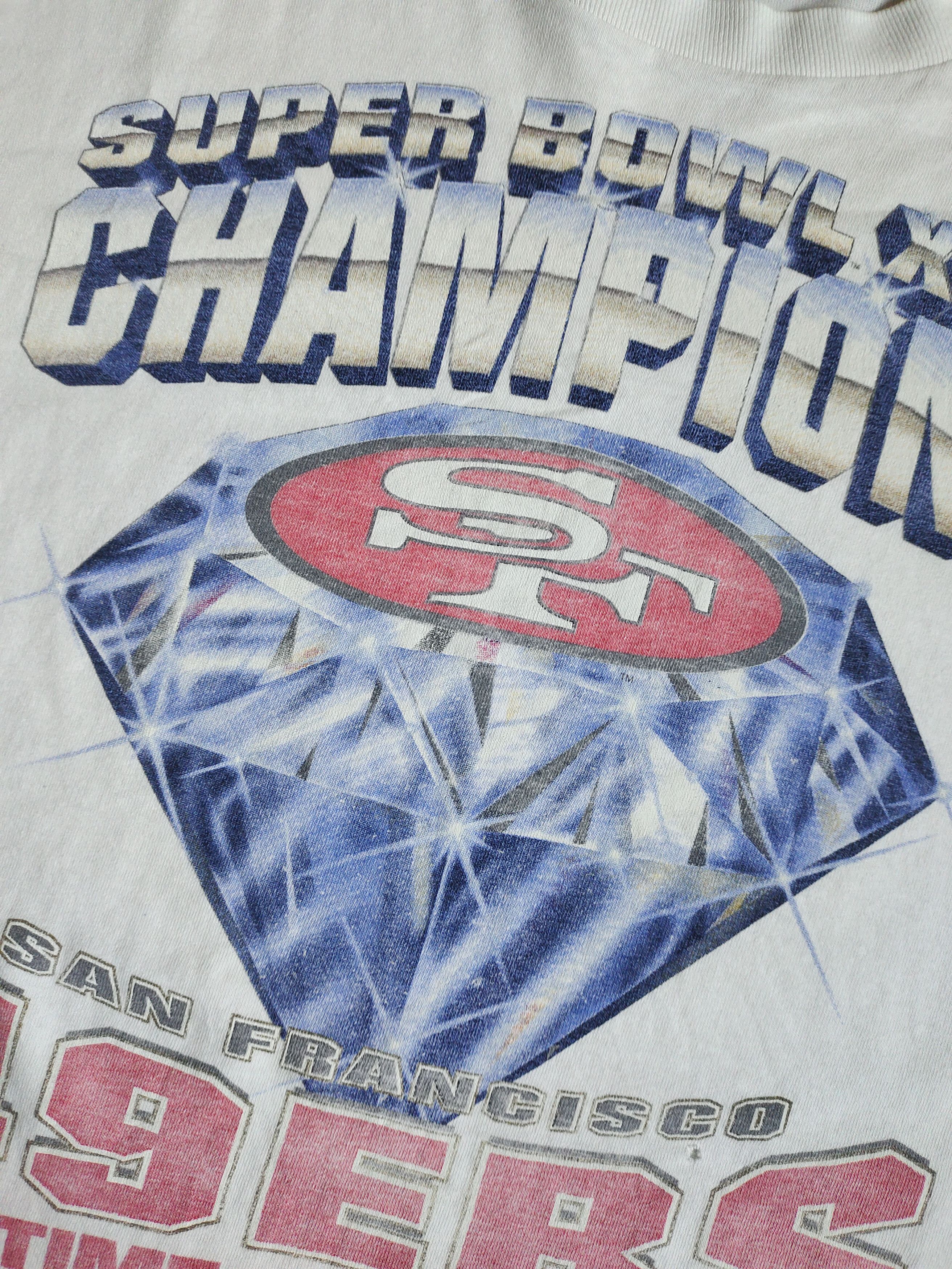 Vintage Vintage San Francisco 49ers 5 time Champion 90's T-shirt Size US XL / EU 56 / 4 - 6 Thumbnail