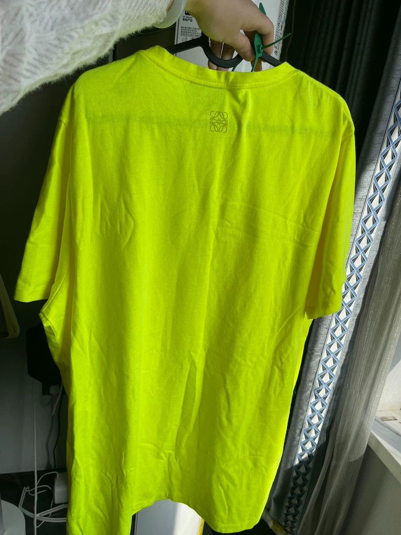 Loewe LOEWE Fluorescent yellow green smiling short sleeve T-shir Size S / US 4 / IT 40 - 2 Thumbnail