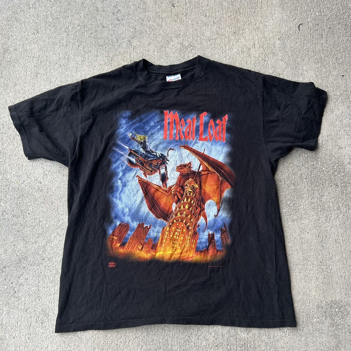 image of Band Tees x Tour Tee 1994, Meat Loaf Double-Sided Graphic Tour T-Shirt in Black, Men's (Size XL)