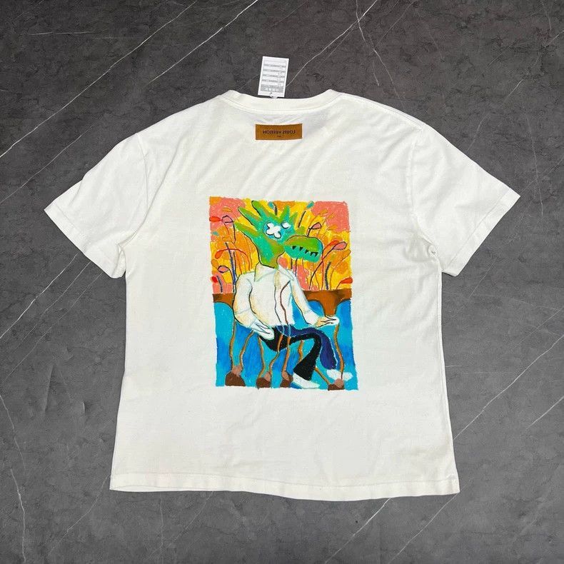 Louis Vuitton Louis Vuitton Cartoon Graffiti Short Sleeve Shirt-2506 Size US M / EU 48-50 / 2 - 2 Thumbnail