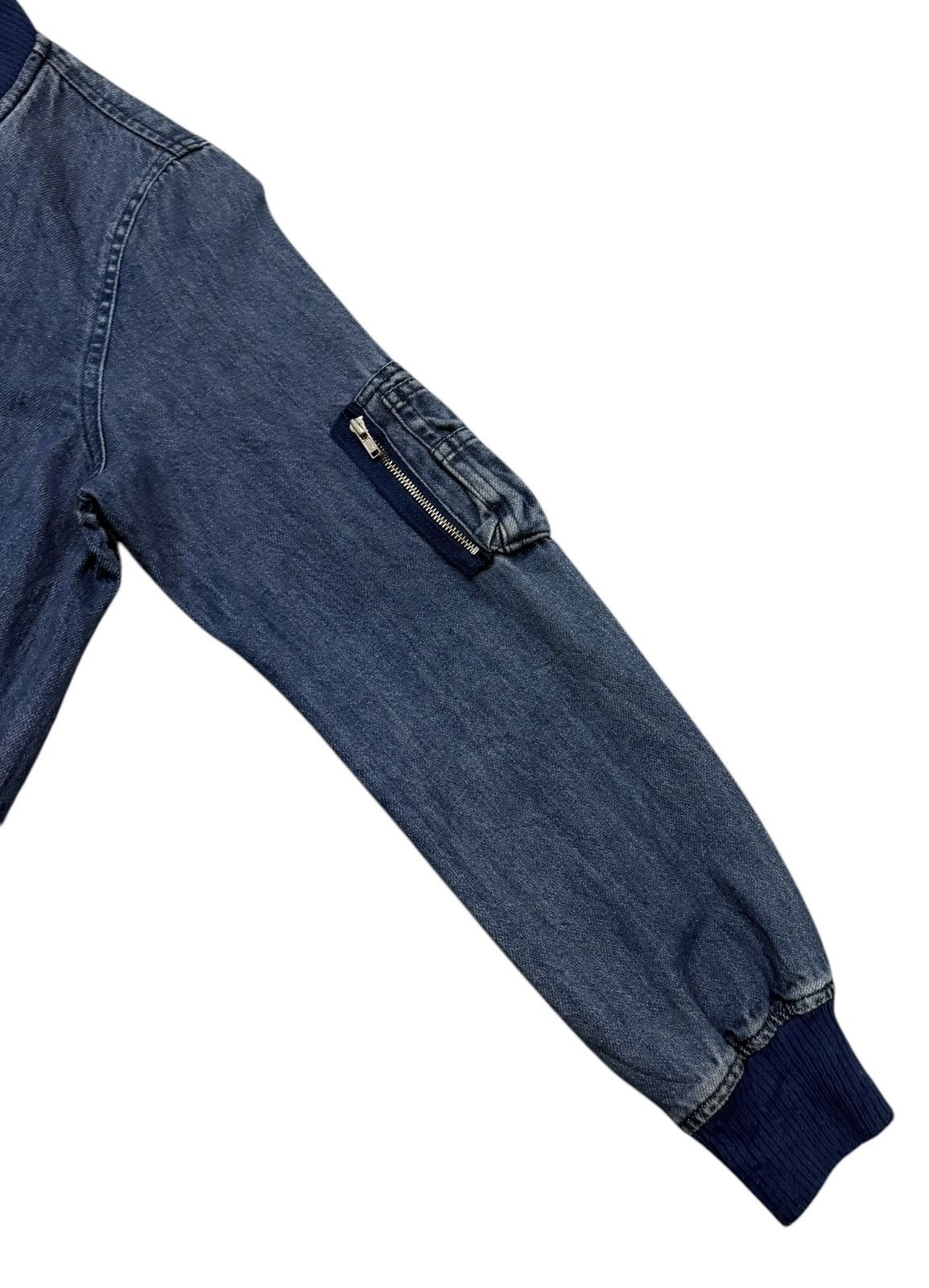 Beams Plus Vintage Beams Heart Zipper Denim Style Flight Bomber Jacket Size M / US 6-8 / IT 42-44 - 8 Thumbnail