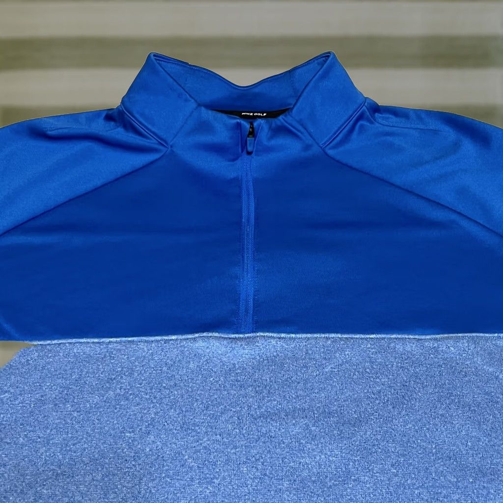 Nike Nike Golf 1/4 Zip Sweater Mens XL Blue Long Sleeve Pullover Size US XL / EU 56 / 4 - 1 Thumbnail