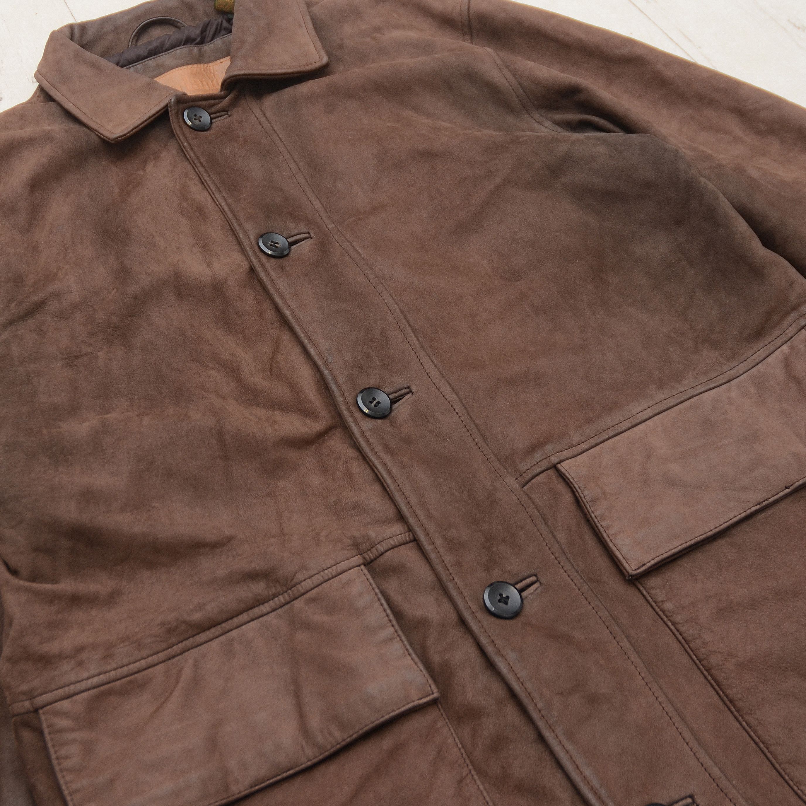 Timberland Vintage Y2K 2001 Timberland Brown Purple Leather Jacket S Size US S / EU 44-46 / 1 - 6 Thumbnail