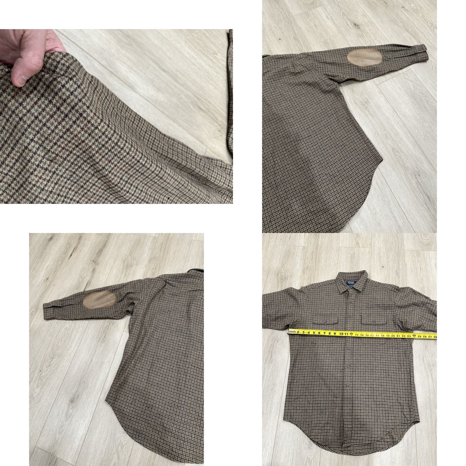 Polo Ralph Lauren VINTAGE Polo Ralph Lauren Shirt Mens Medium Brown Wool Check Button-Up Elbow Patch 90s Outdoor Hunting Size US M / EU 48-50 / 2 - 8 Thumbnail