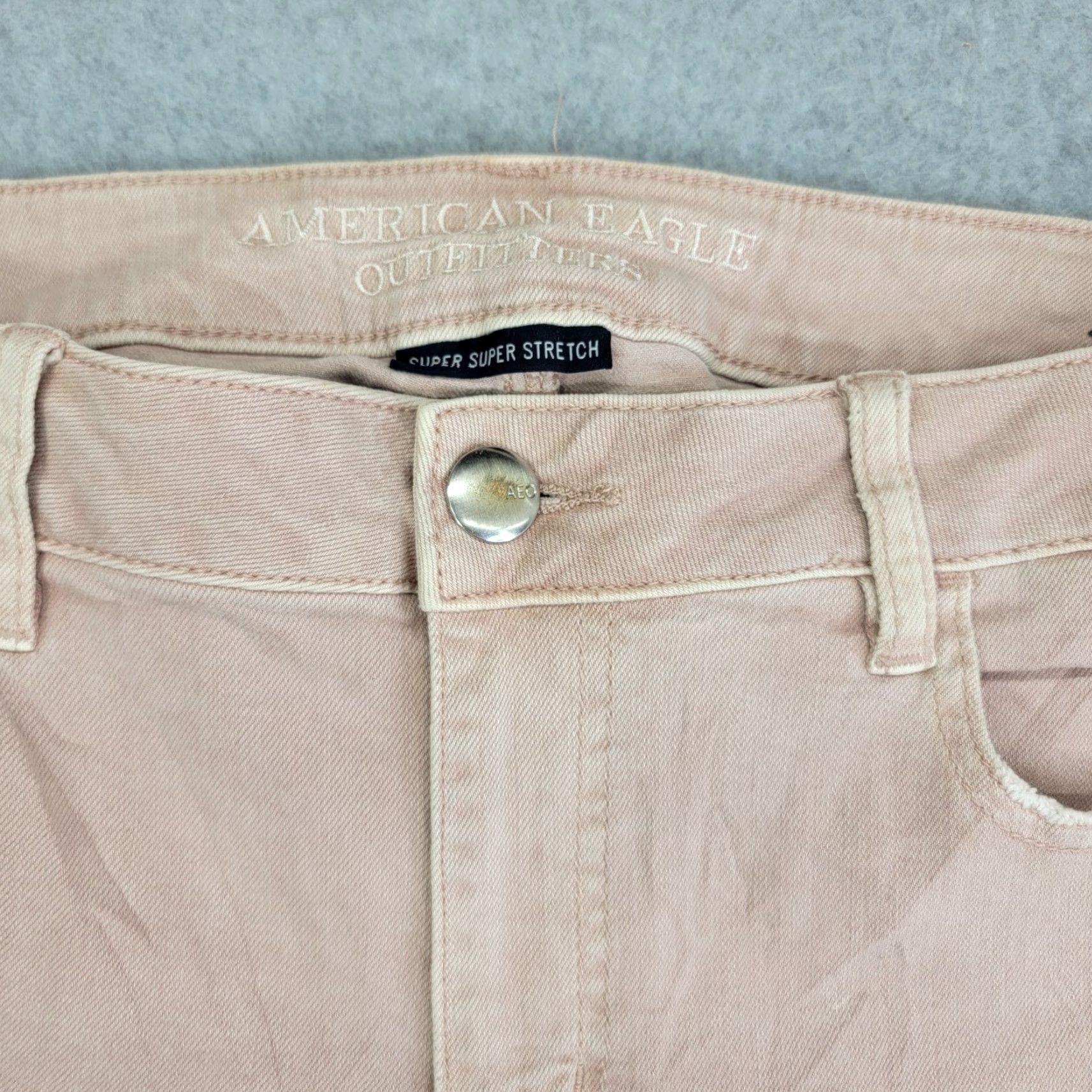 American Eagle Outfitters American Eagle Outfitters Jegging crop Super Stretch Jeans Womens 14 Reg salmon Size 36" / US 14 / IT 50 - 4 Thumbnail