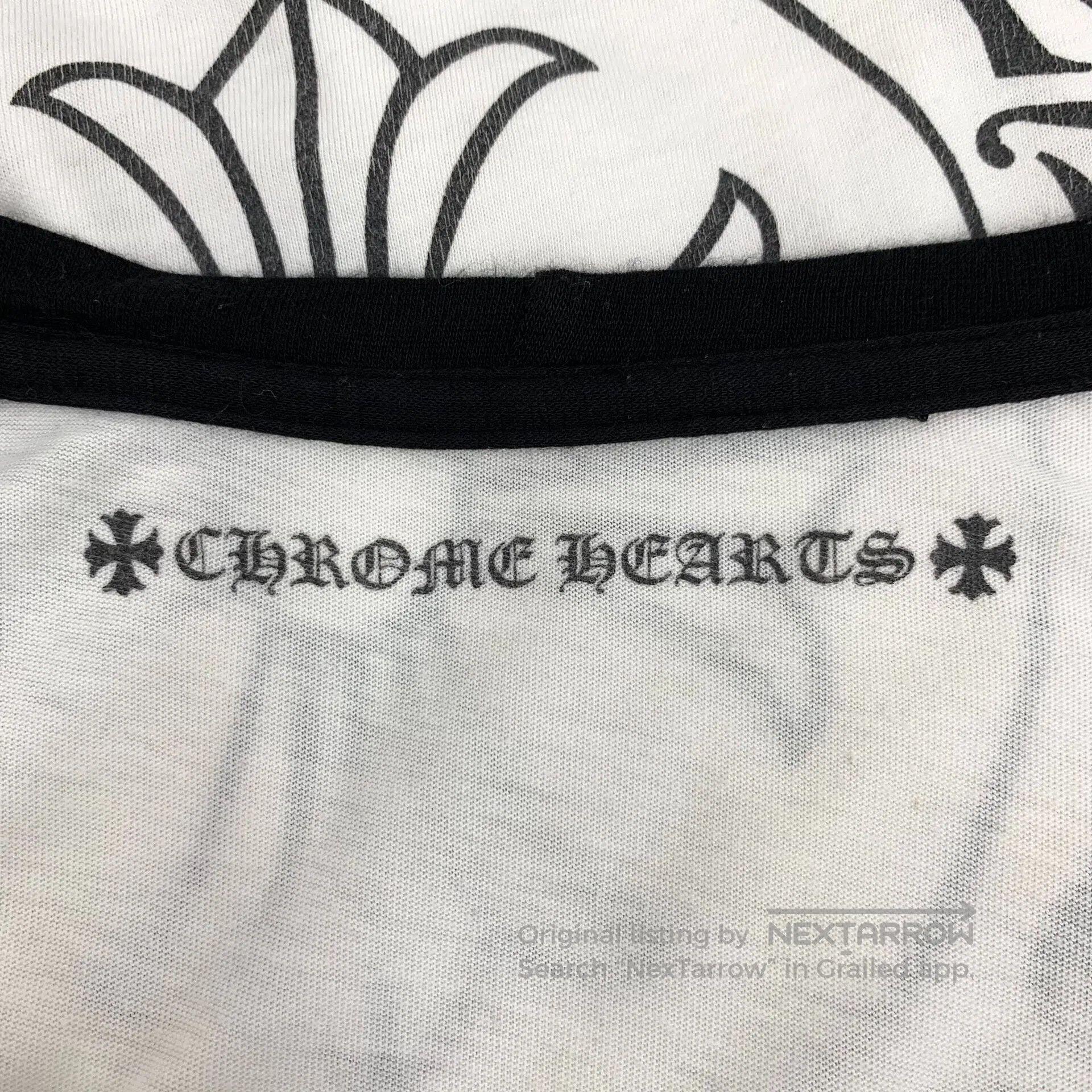 Chrome Hearts CHROME HEARTS White Horsehoe Arm Sanskrit Printed Cotton C Size US L / EU 52-54 / 3 - 5 Thumbnail