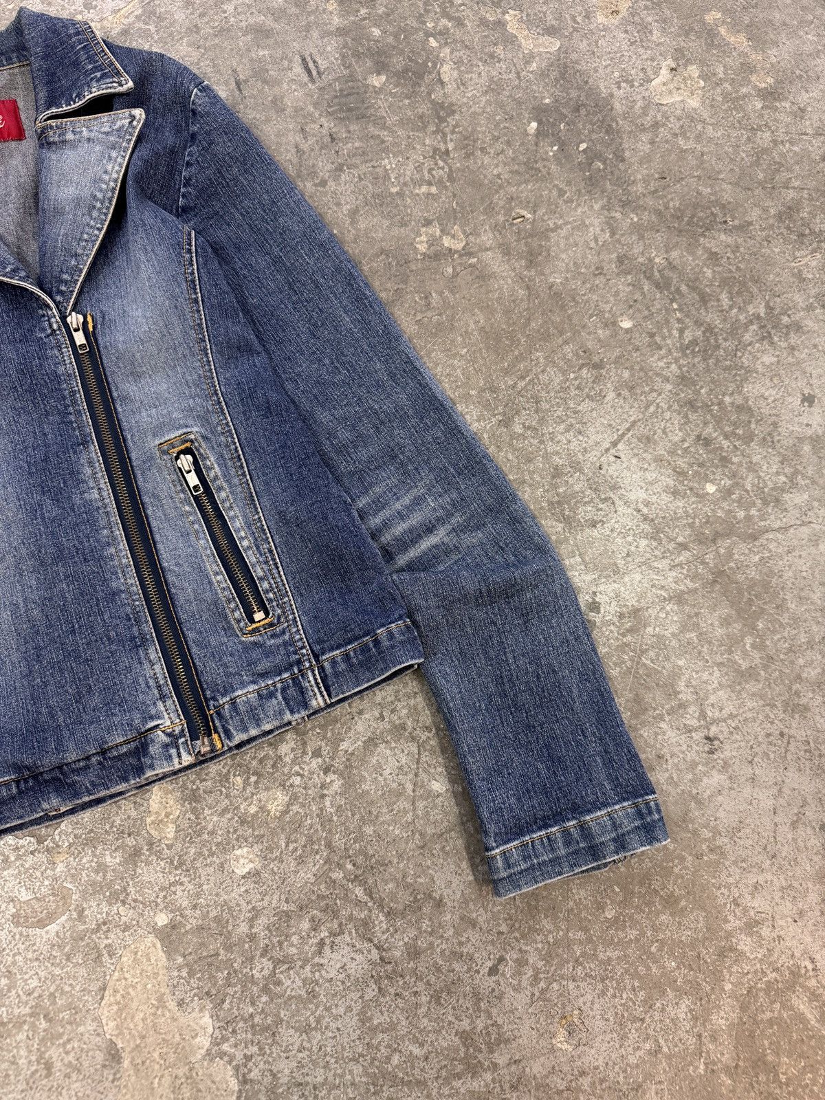Vintage y2k Denim Bomber Jacket Size S / US 4 / IT 40 - 4 Thumbnail