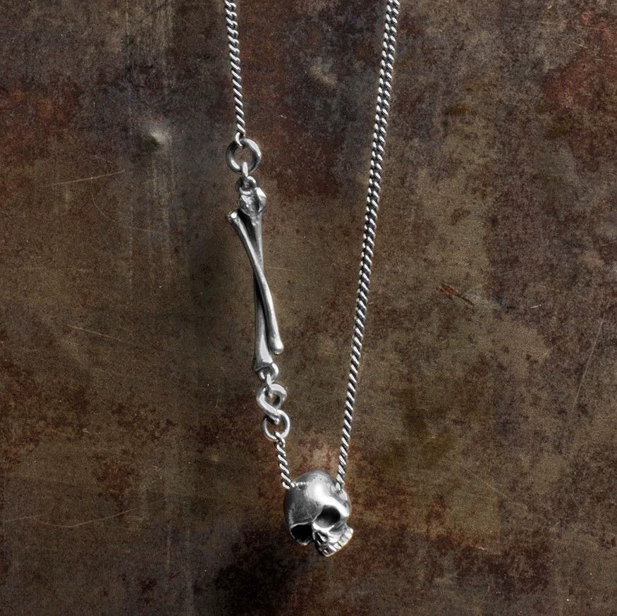 Werkstatt Munchen Werkstatt Munchen Goth Skull & Bones 70cm Necklace New Size ONE SIZE - 1 Thumbnail