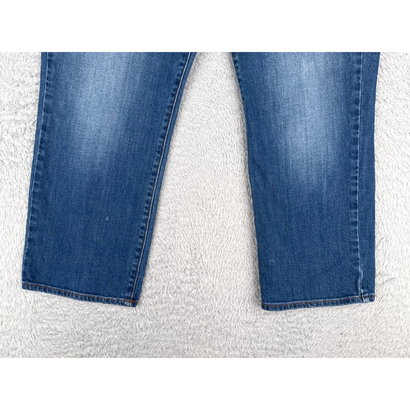 Lucky Brand Lucky Brand Jeans Womens 8 Blue Denim Cropped Straight Leg 31x24 Cop 5-Pocket Zipper Button Embroidered Distressed Cotton Stretch Regular Size 30" / US 8 / IT 44 - 2 Thumbnail