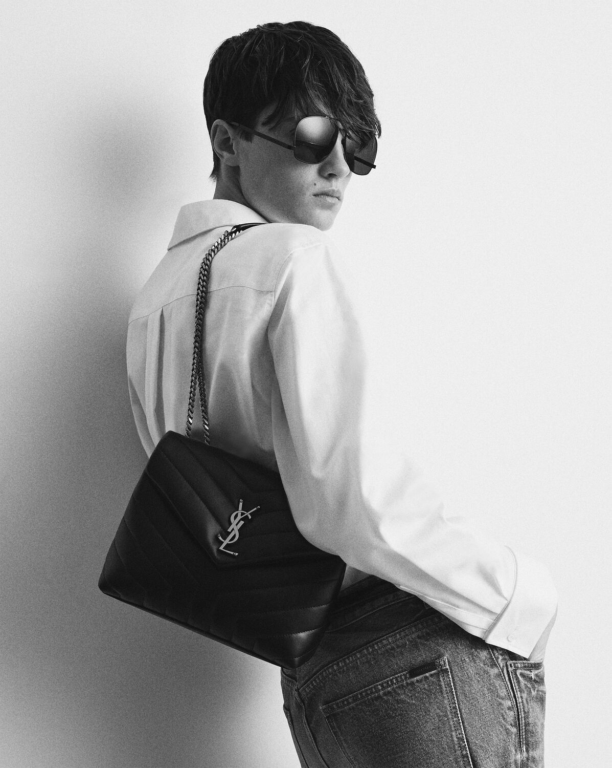 Saint Laurent Paris o1loc1c0225 Size: OS / Loulou Small Quilted Suede Bag Brown Size ONE SIZE - 2 Thumbnail