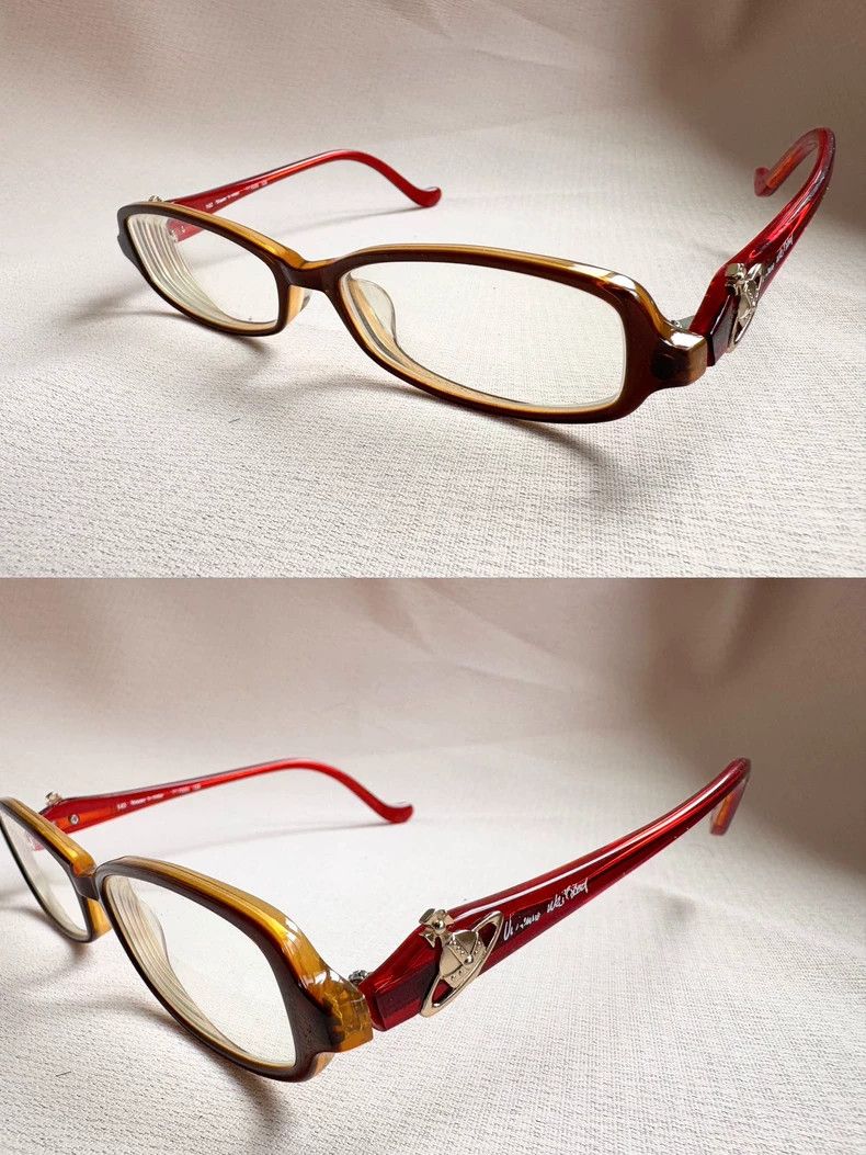 Vivienne Westwood Vivienne Westwood Vintage Red-Brown Framed Saturn Nerd Gla Size ONE SIZE - 1 Thumbnail