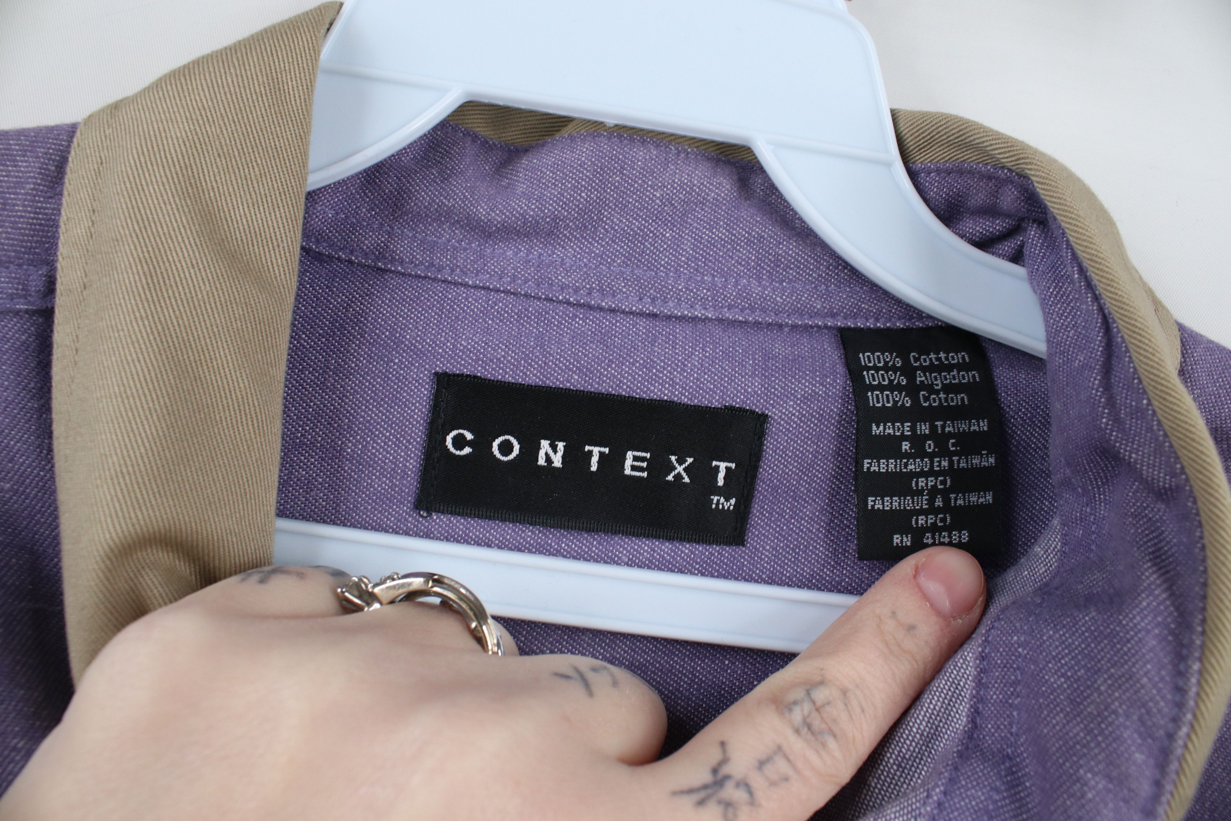 Vintage Vintage 90s Streetwear Big Pocket Chambray Button Down Shirt Size US M / EU 48-50 / 2 - 8 Thumbnail