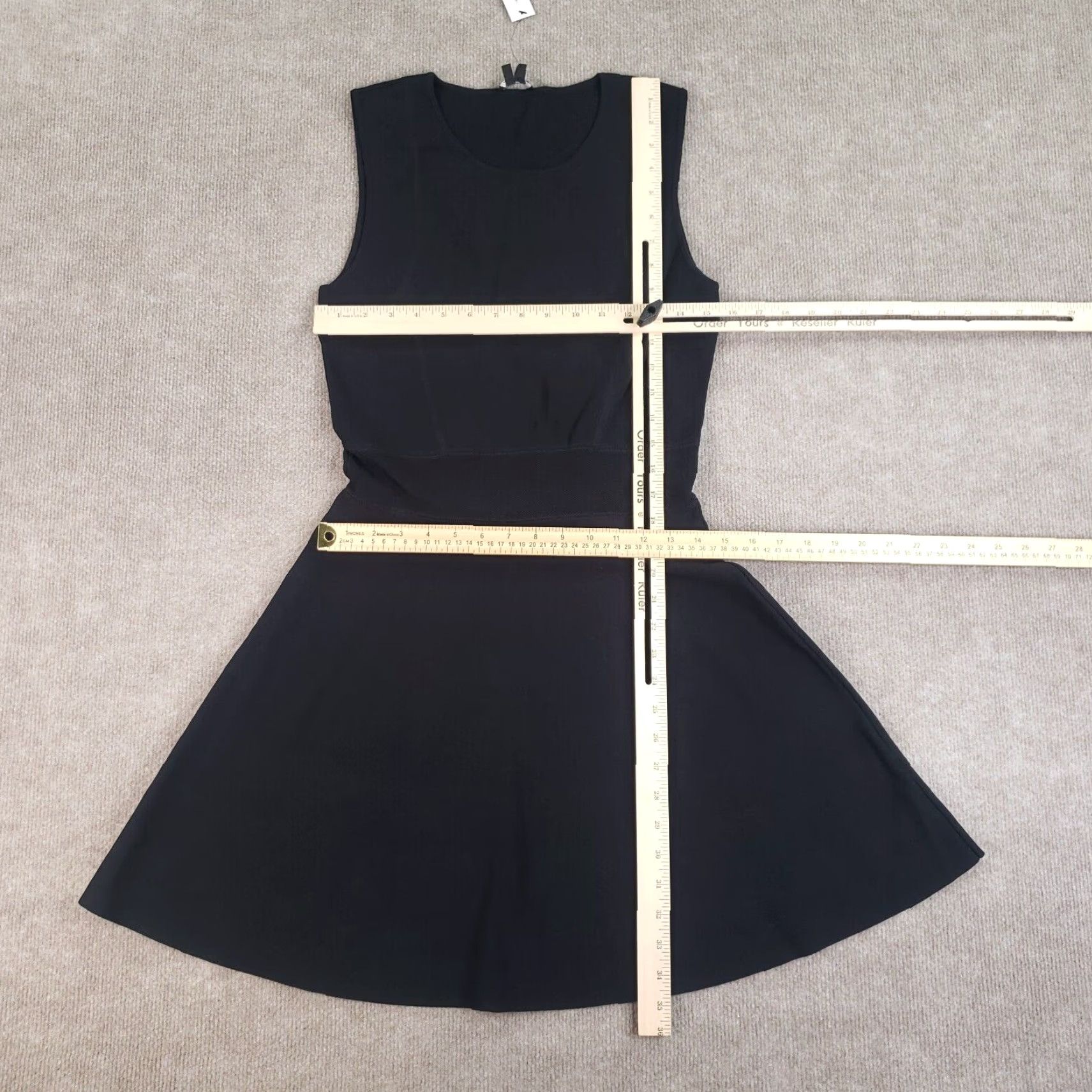 Theory Theory Dress Women M Black Fit & Flare Sleeveless VENTURA Stretch Size M / US 6-8 / IT 42-44 - 2 Thumbnail