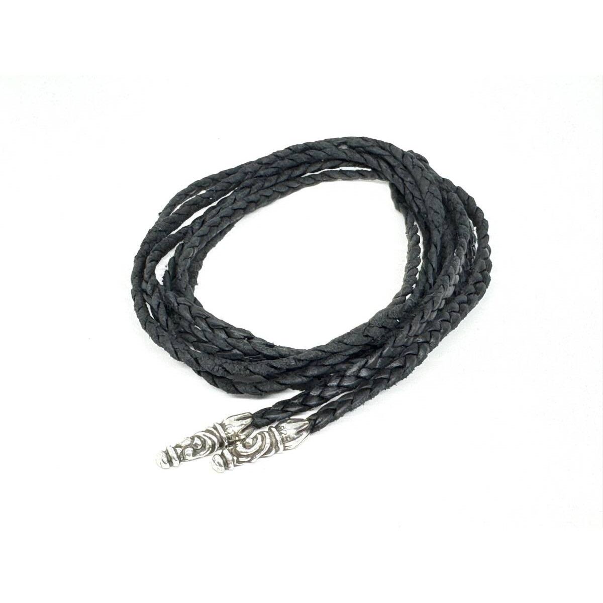 Chrome Hearts Chrome Hearts Cross Ball Button Leather Belt Loop