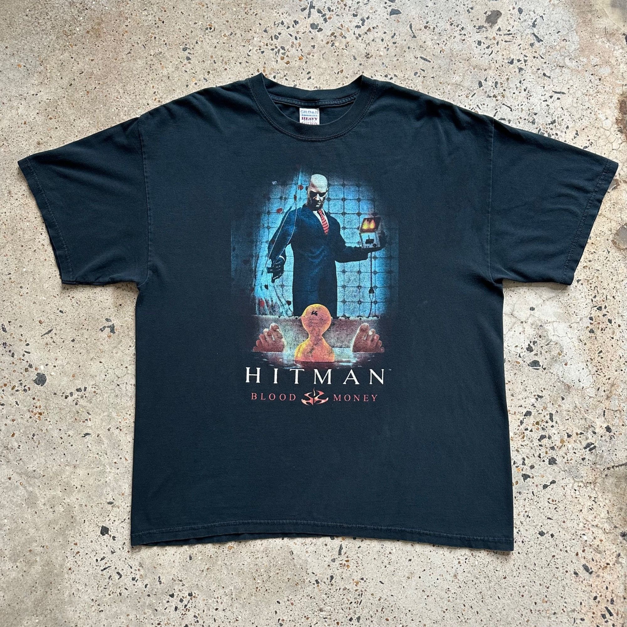 image of Vintage Hitman Blood Money Video Game Shirt in Black, Men's (Size XL)