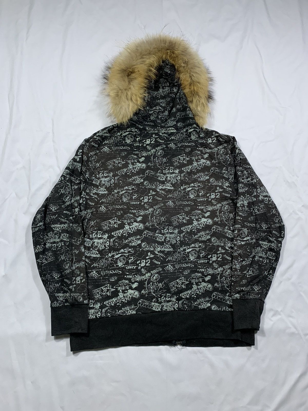 If Six Was Nine × In The Attic × Japanese Brand Crazy Faded Black Bad Boy fur hoodie Gothic punk Size US L / EU 52-54 / 3 - 3 Thumbnail