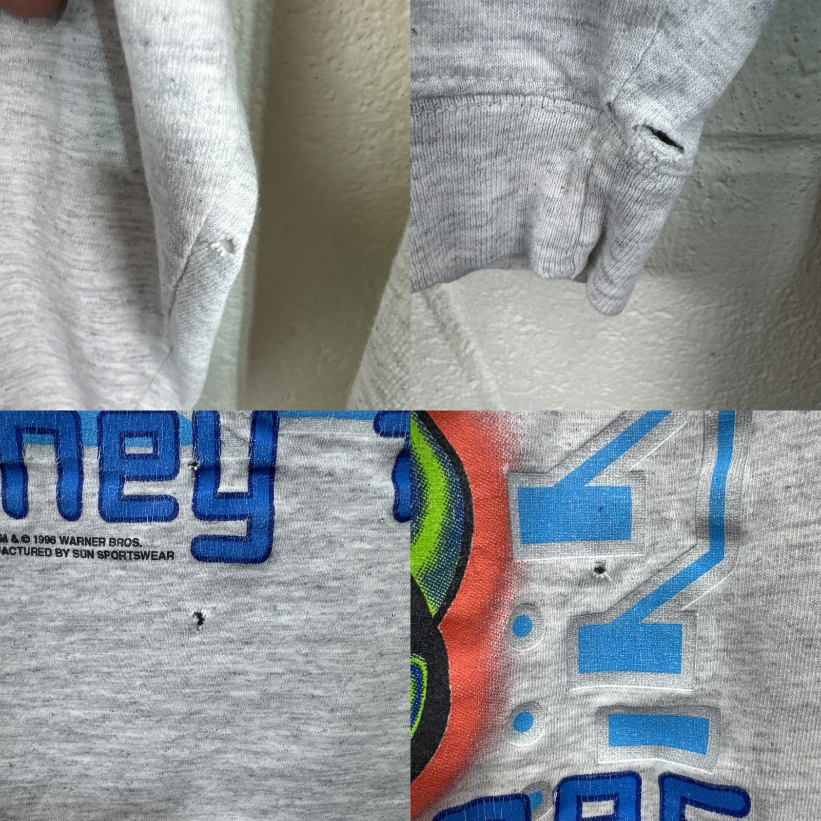 Vintage VINTAGE 1996 Looney Tunes Wile E Coyote Roadrunner L/S T Shirt XL Unisex Gray Graphic Tee Size US XL / EU 56 / 4 - 9 Thumbnail