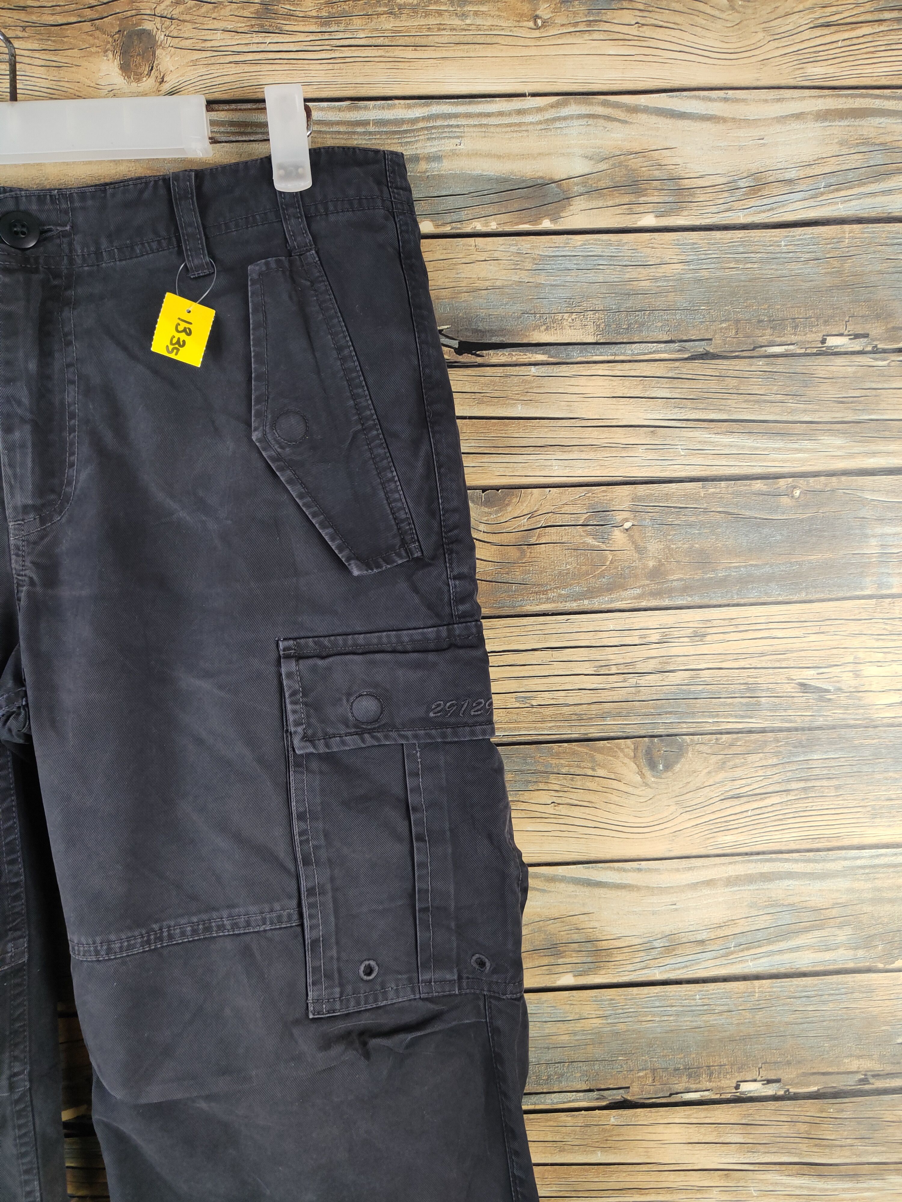 291295=Homme DL 291295 Homme Black Multipocket Tactical Cargo Pants #1335 Size US 32 / EU 48 - 6 Thumbnail