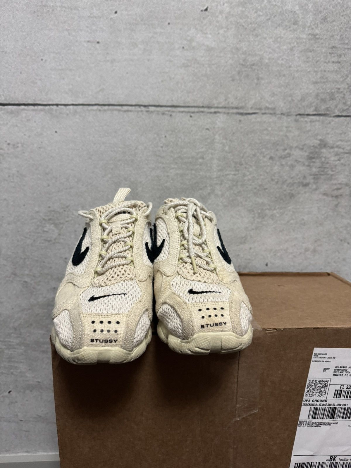 Nike × Stussy Nike Air Zoom Spiridon Cage 2 Stussy Fossil Size 11 Size US 11 / EU 44 - 3 Thumbnail