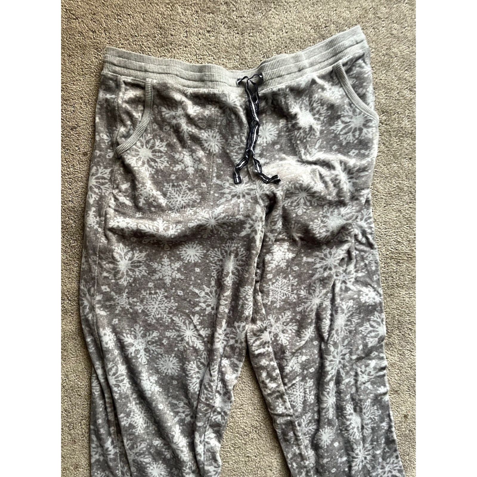 Nautica Nautica Ladies Thermal Velour Lounge Sleep Pant Small Gray Womens Lounge Pants S Velour 90s? (Wait) Size 28" / US 6 / IT 42 - 2 Thumbnail