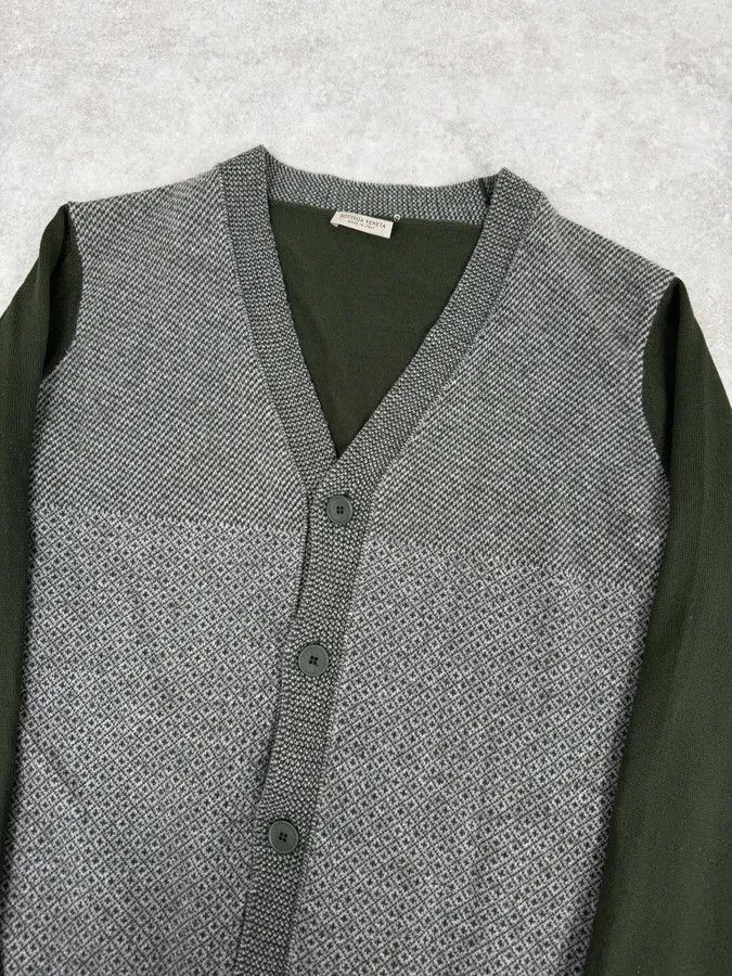 Bottega Veneta FW2017 Bottega Veneta Green & Grey Wool Cardigan Size US M / EU 48-50 / 2 - 5 Thumbnail