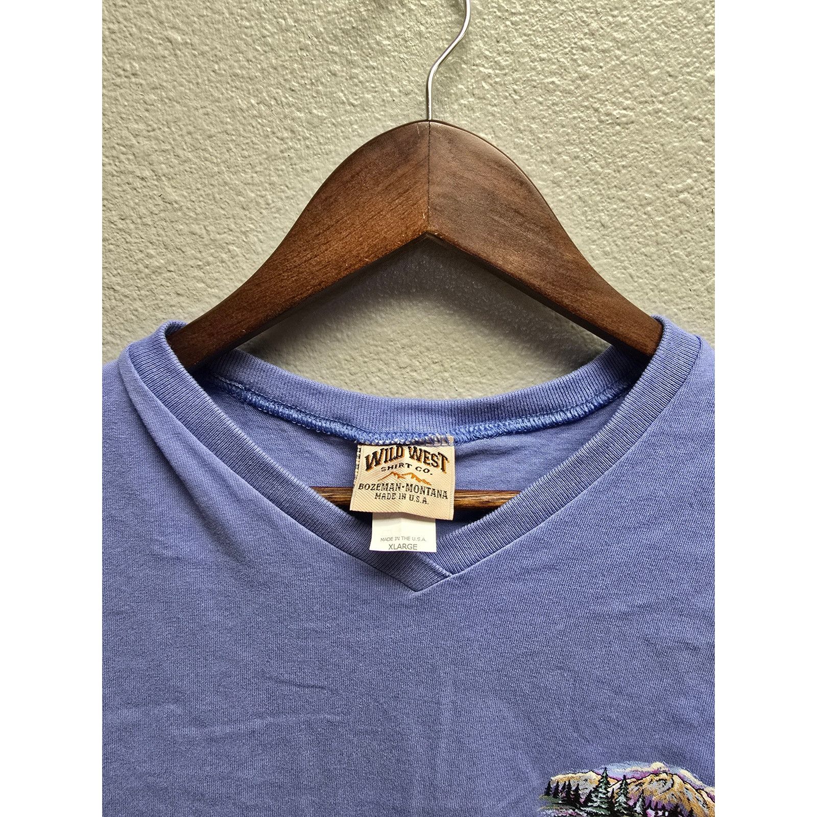 Vintage Womens Eureka Montana Shirt Mountain Graphic Blue T-Shirt XL Size XL / US 12-14 / IT 48-50 - 3 Thumbnail