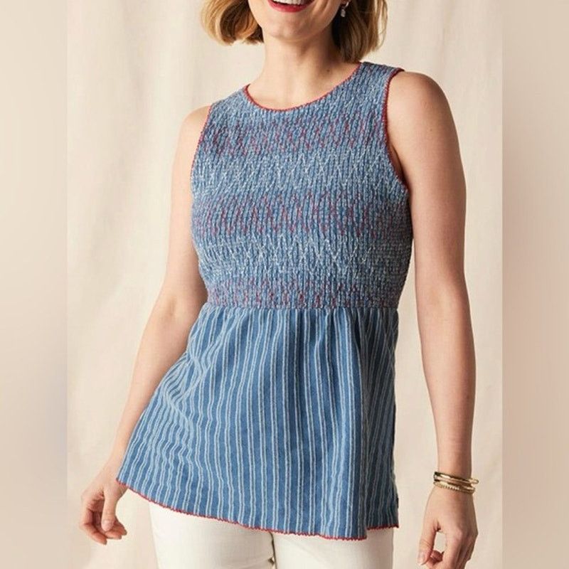 Matisse Matilda Jane Enchanted Garden Roxie Striped Smocked Tank S Size S / US 4 / IT 40 - 2 Thumbnail