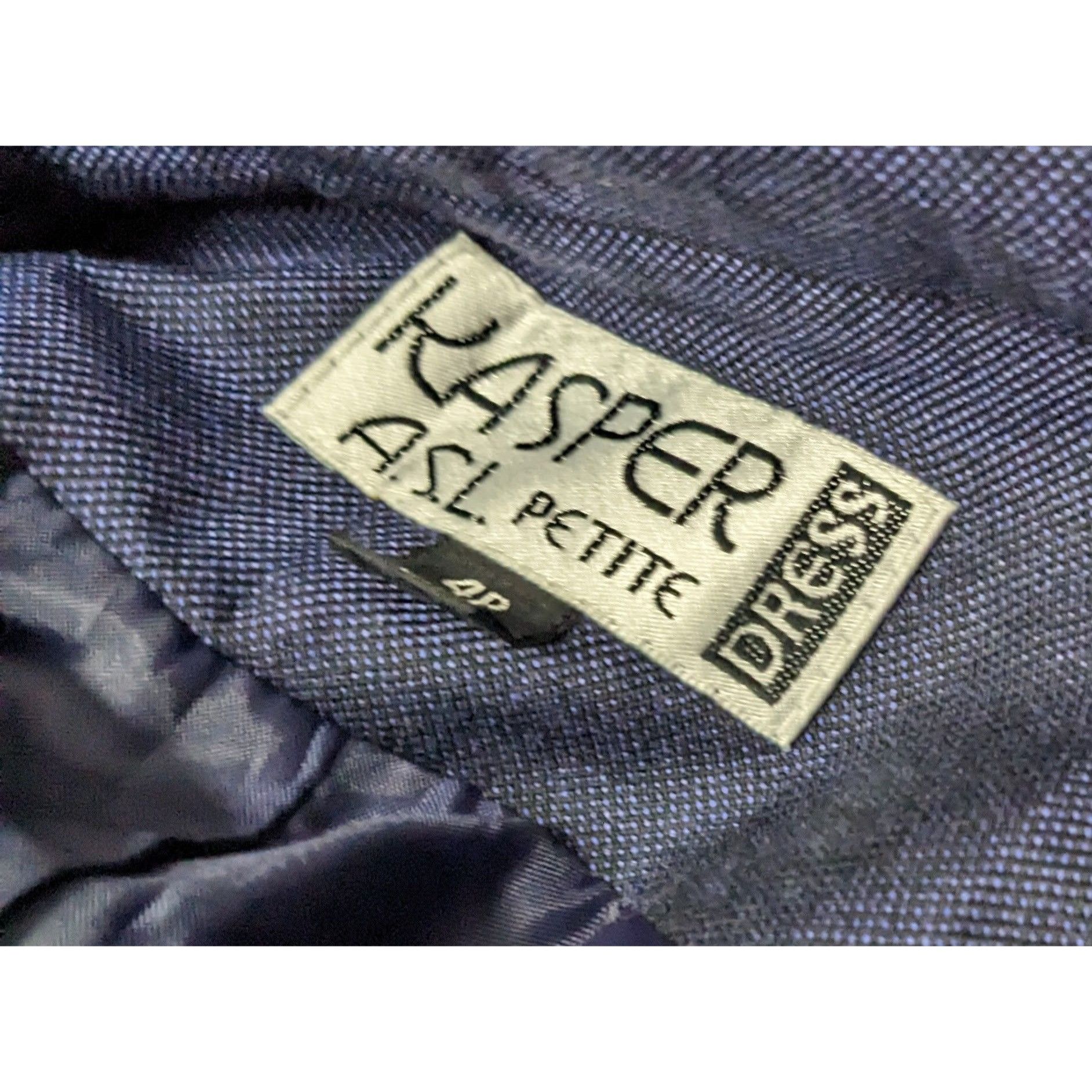 Kasper Vintage Kasper A.S.L. Petite Navy Dress Suit (Dress And Coat Size S / US 4 / IT 40 - 5 Thumbnail