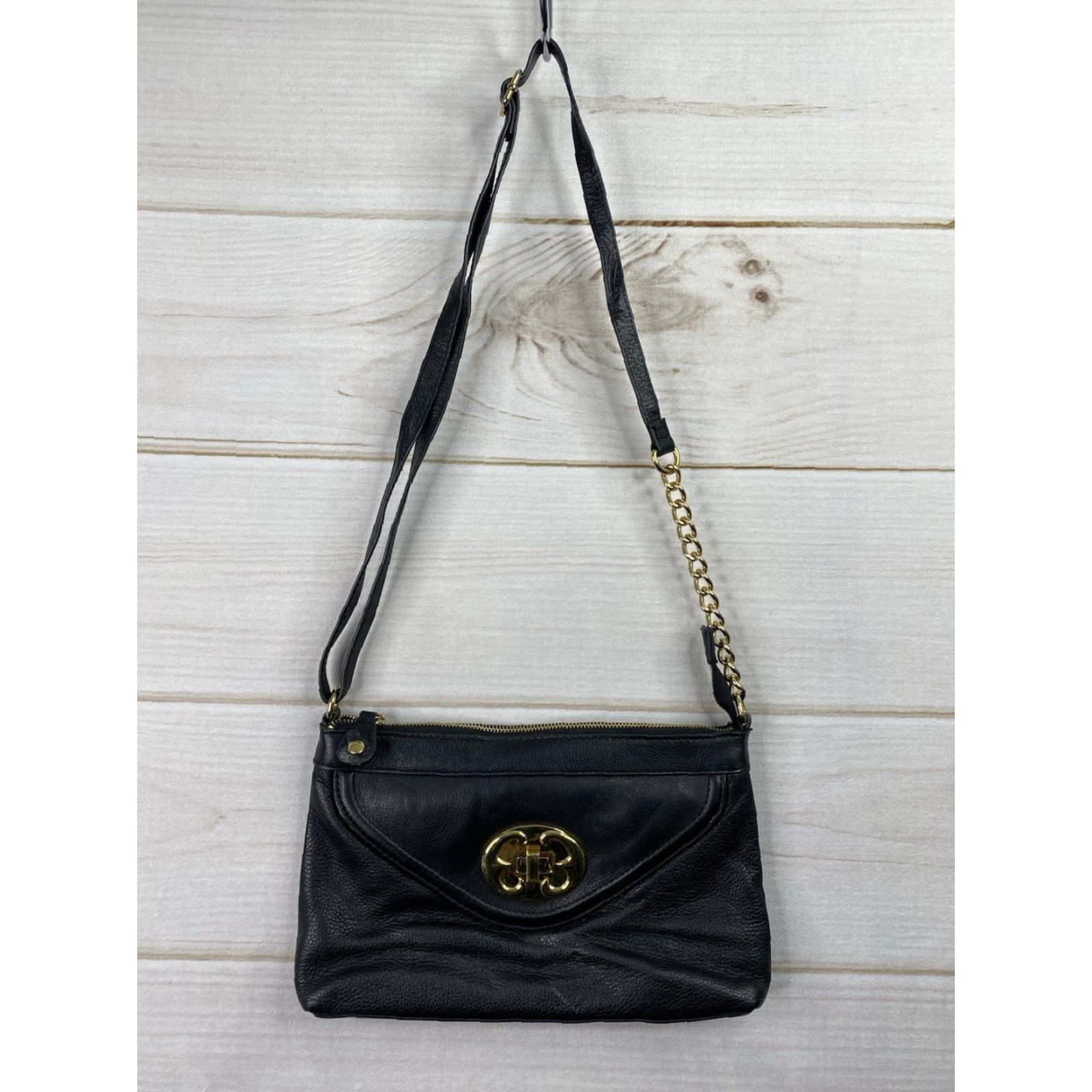 Vintage Emma Fox Leather Crossbody Bag Black Designer Handbag Small Pockets Crossbody Womens Vintage No Size ONE SIZE - 2 Thumbnail